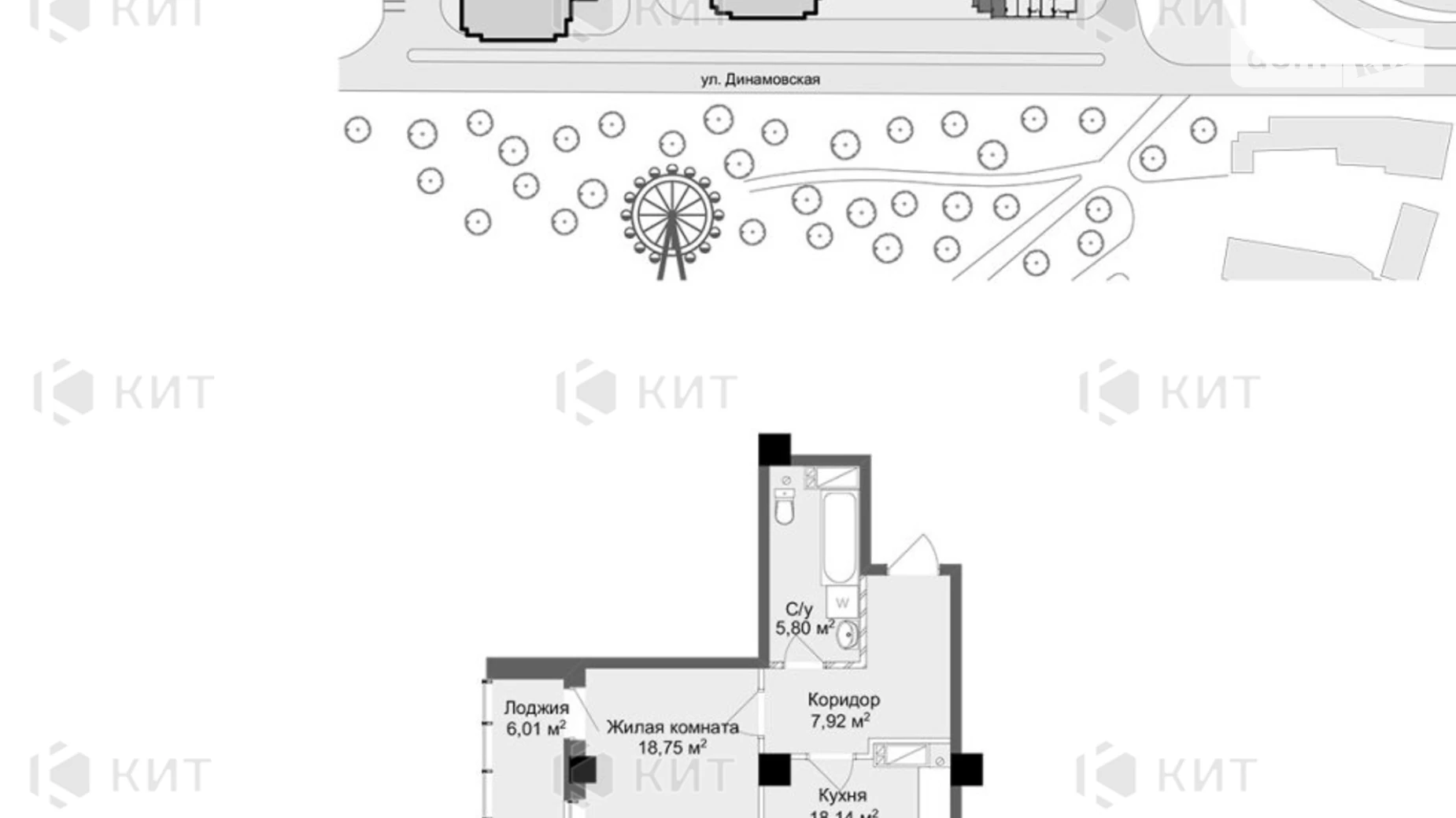 Продается 1-комнатная квартира 56 кв. м в Харькове, ул. Динамовская, 5 - фото 3