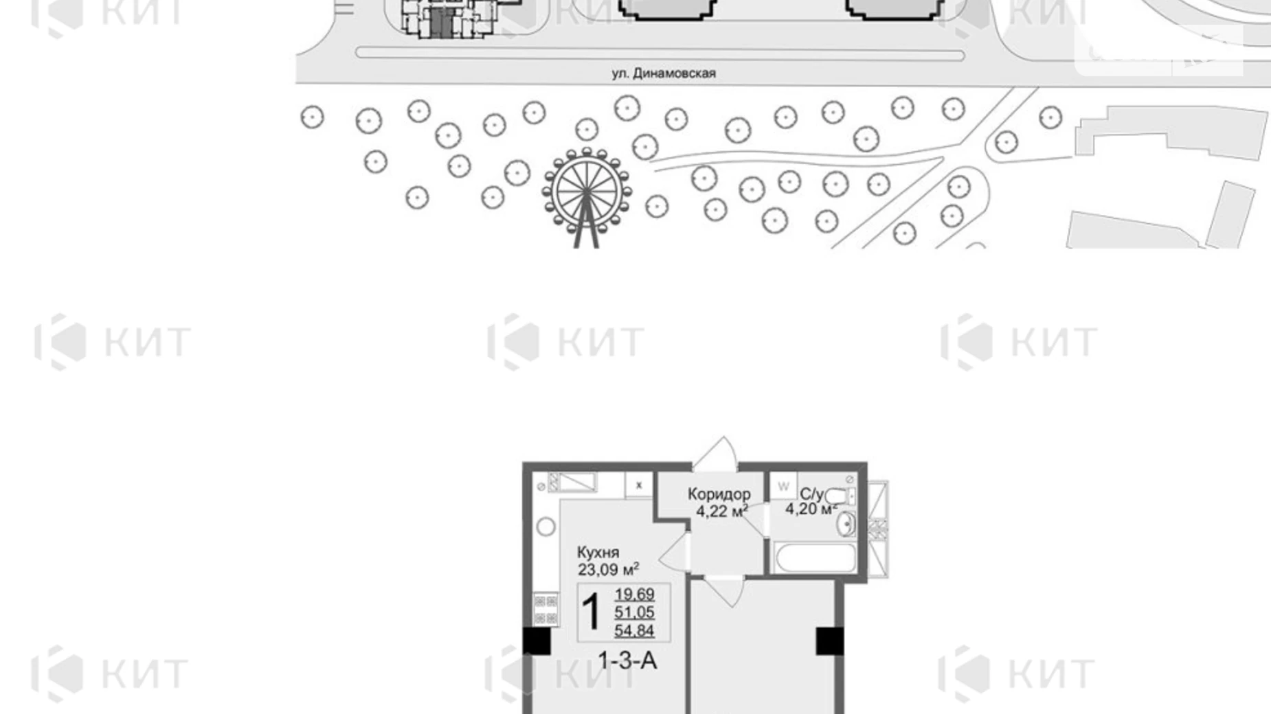 Продается 1-комнатная квартира 55 кв. м в Харькове, ул. Динамовская, 5