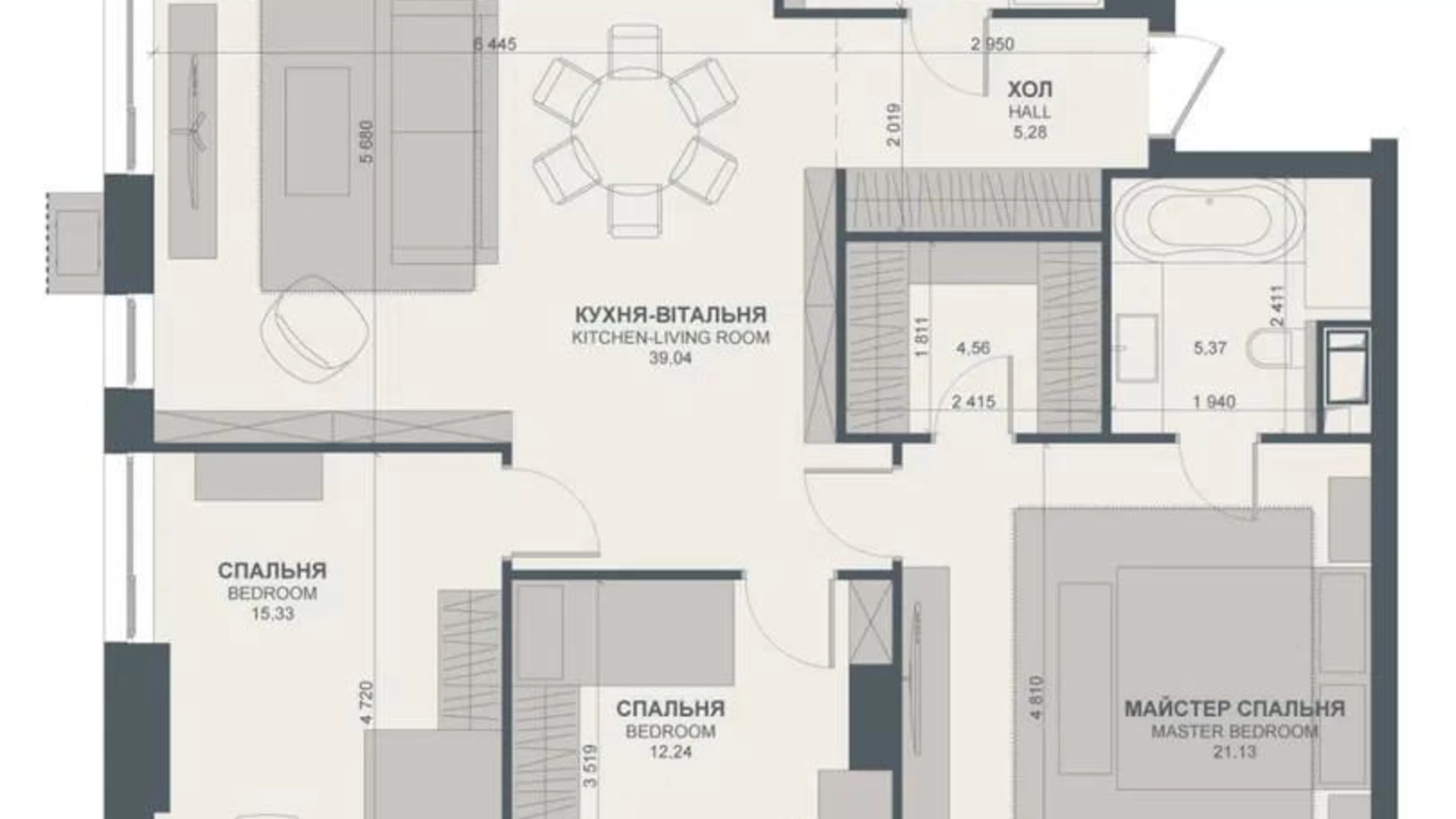 Продается 3-комнатная квартира 106 кв. м в Киеве, ул. Василия Тютюнника, 39/2