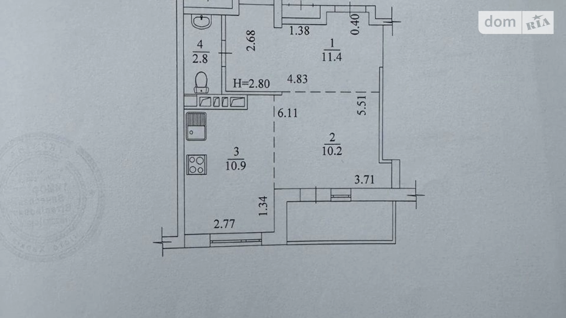 Продається 1-кімнатна квартира 37 кв. м у Харкові, просп. Героїв Харкова(Московський), 4