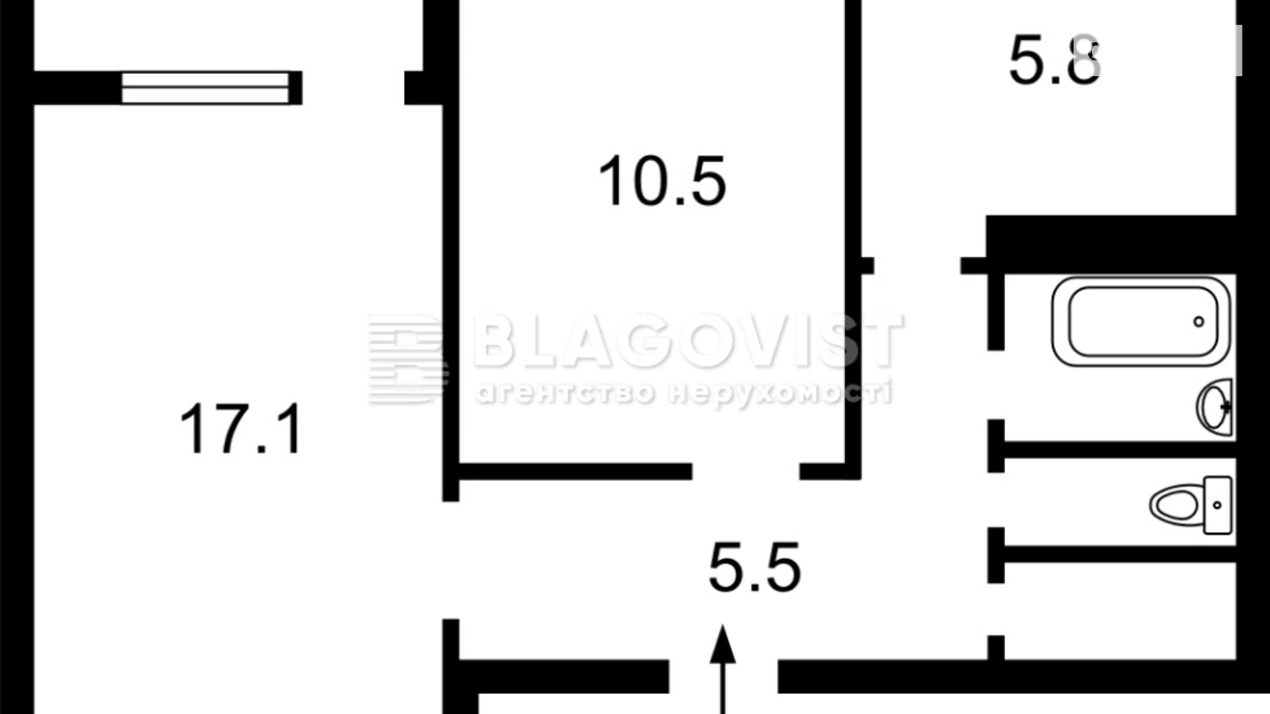 Продается 2-комнатная квартира 45 кв. м в Киеве, бул. Дарницкий, 4А