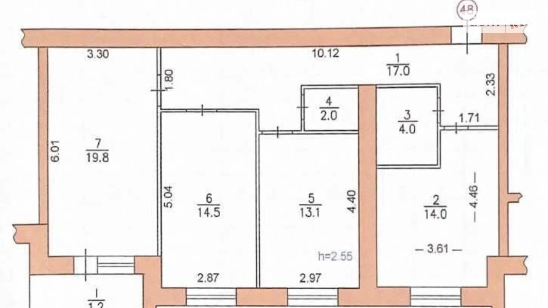 Продается 3-комнатная квартира 86 кв. м в Черткове, ул. Шухевича, 4А