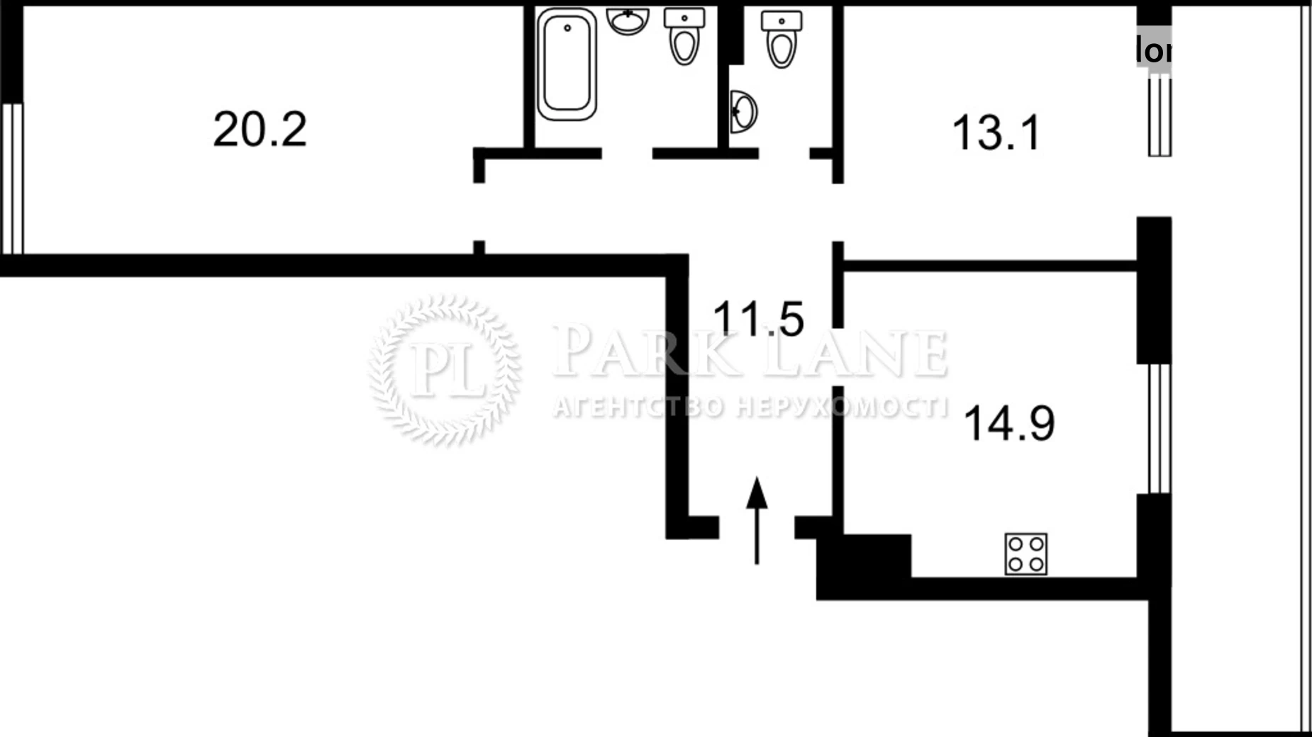 Продается 2-комнатная квартира 72 кв. м в Киеве, ул. Набережно-Рыбальская, 3