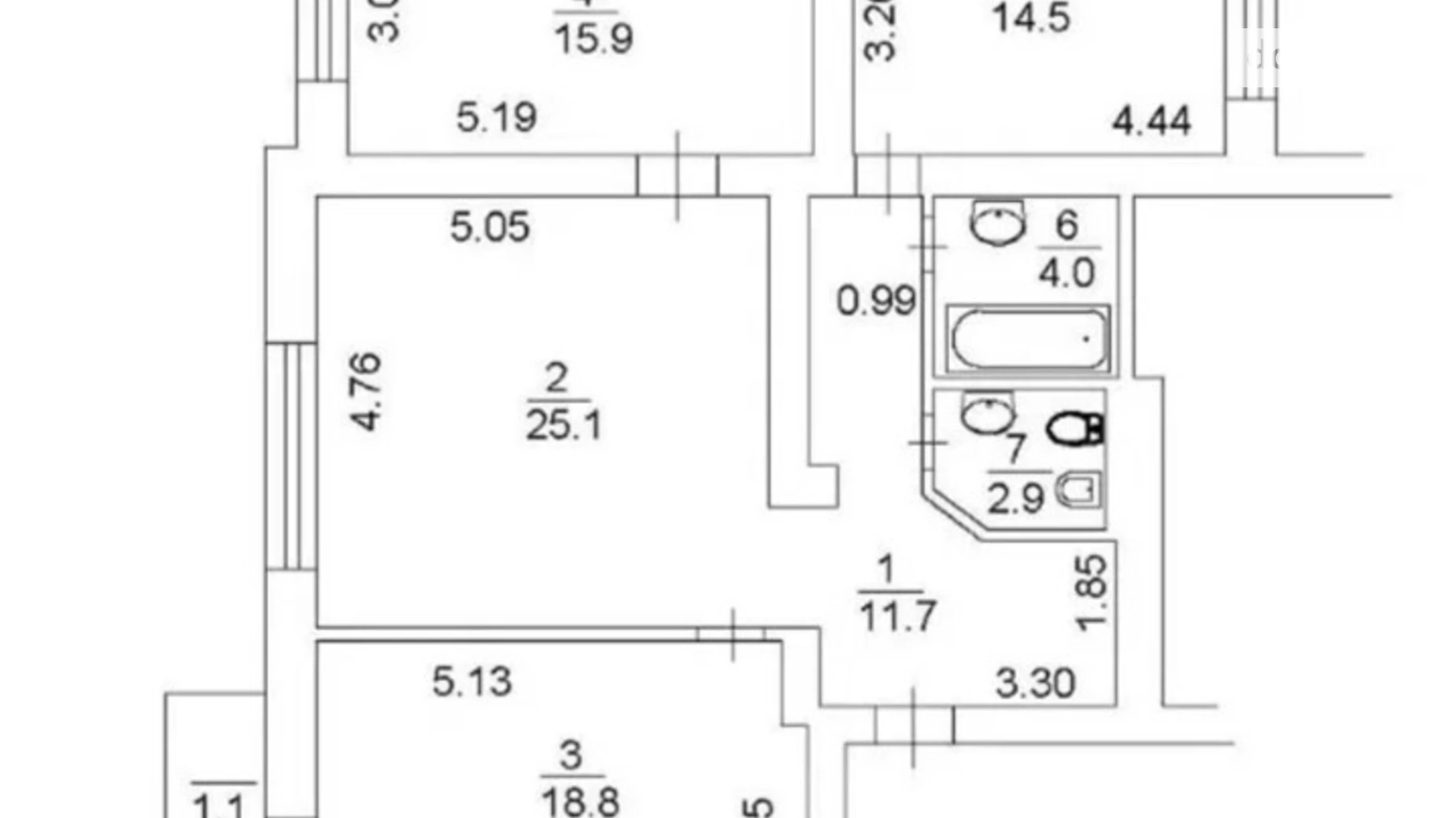 Продается 3-комнатная квартира 94 кв. м в Киеве, ул. Довнар-Запольского, 4