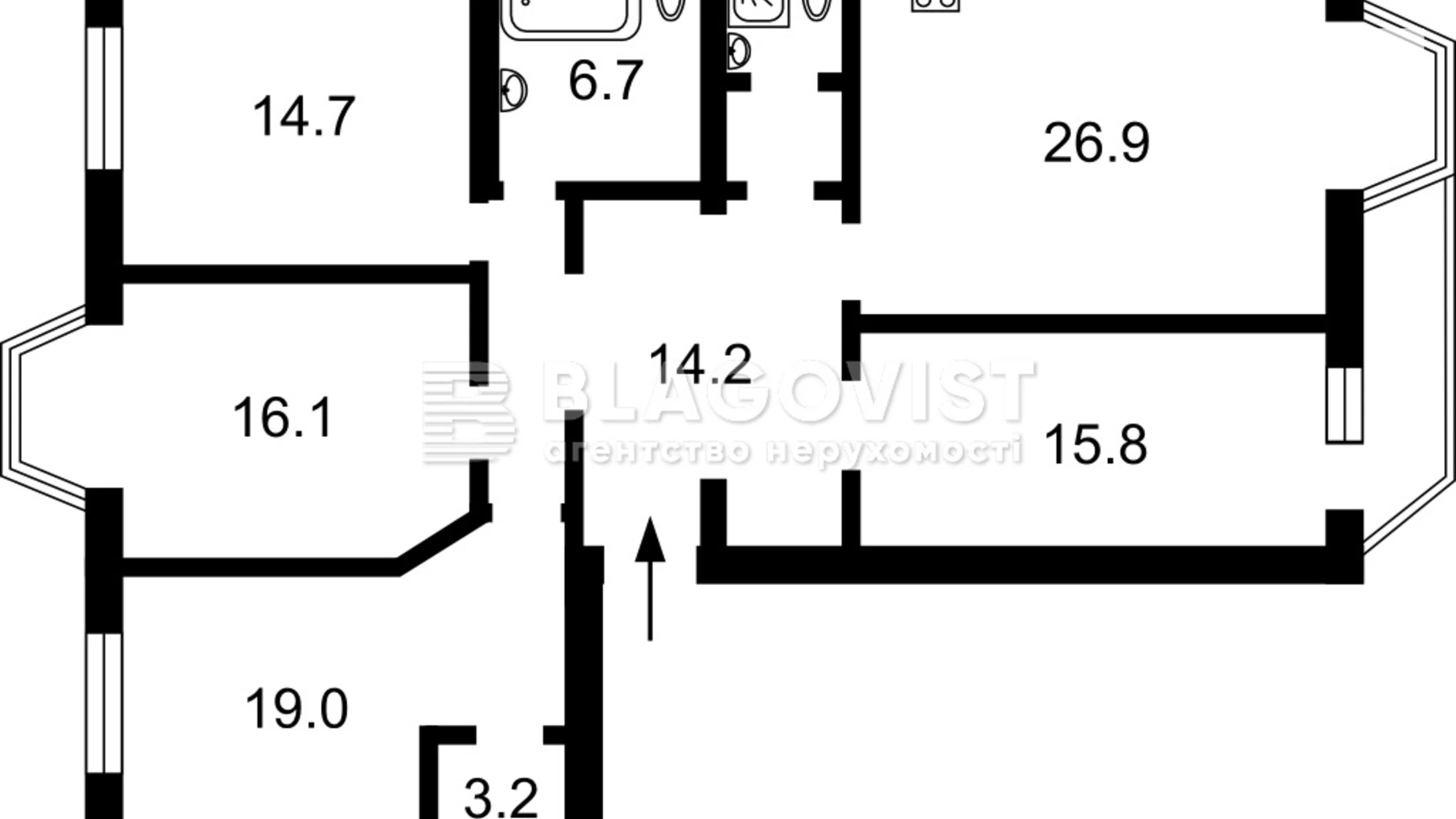 Продается 3-комнатная квартира 125 кв. м в Киеве, ул. Волошская, 51/27 - фото 3