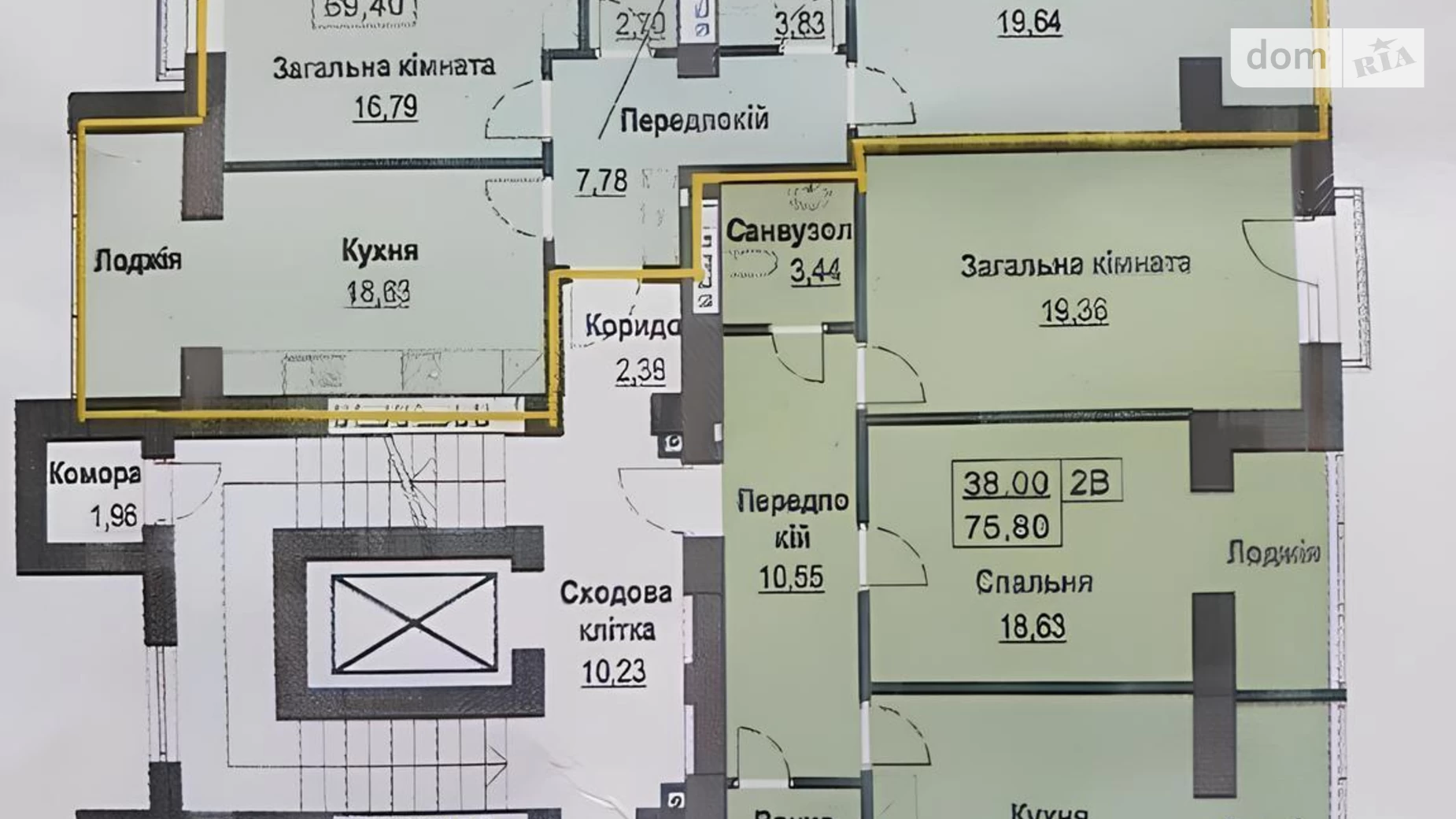 Продается 2-комнатная квартира 69 кв. м в Ивано-Франковске, ул. Бобикевича А., 27 - фото 2