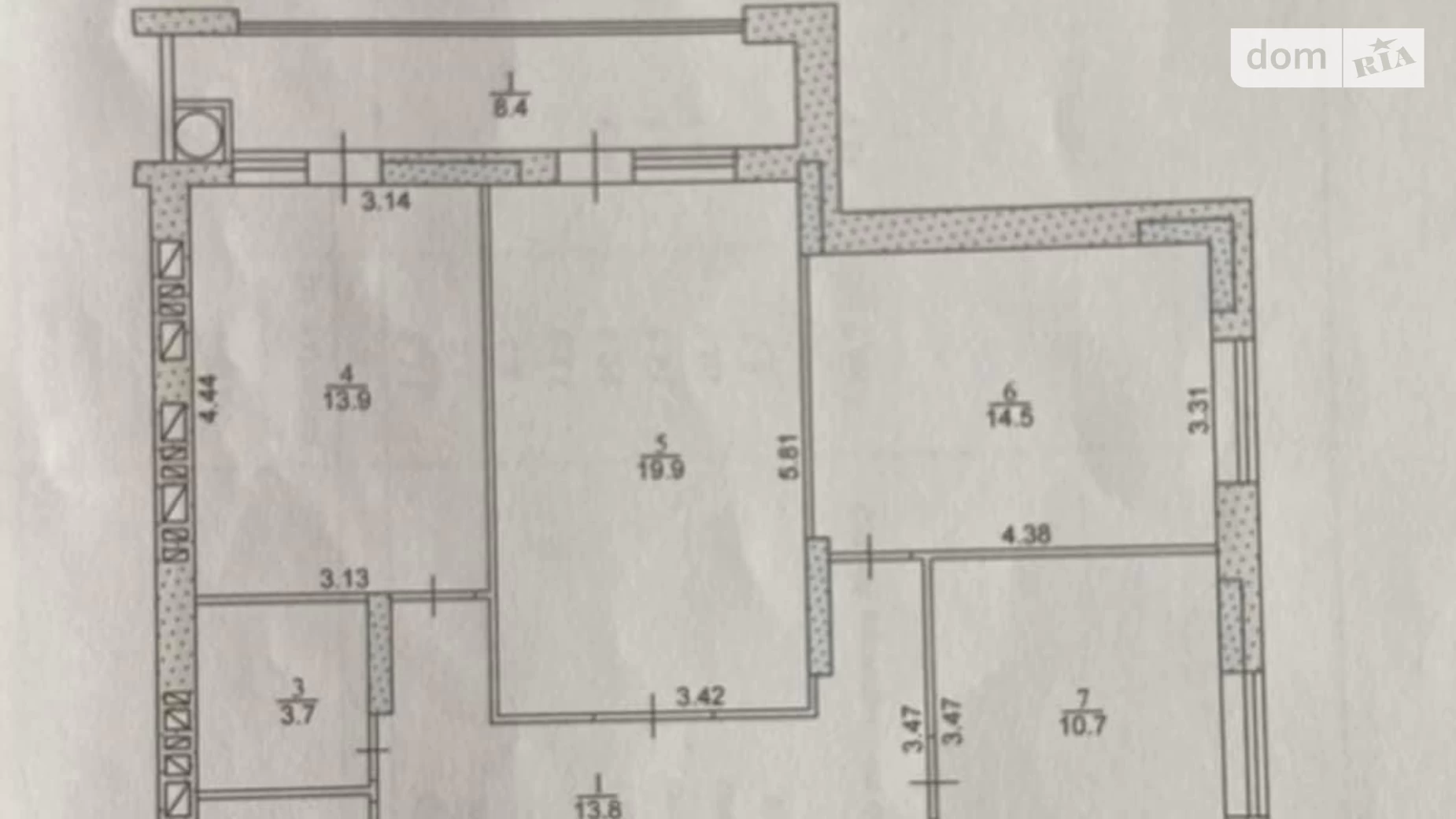 3-комнатная квартира 88 кв. м в Тернополе, ул. Чумацкая