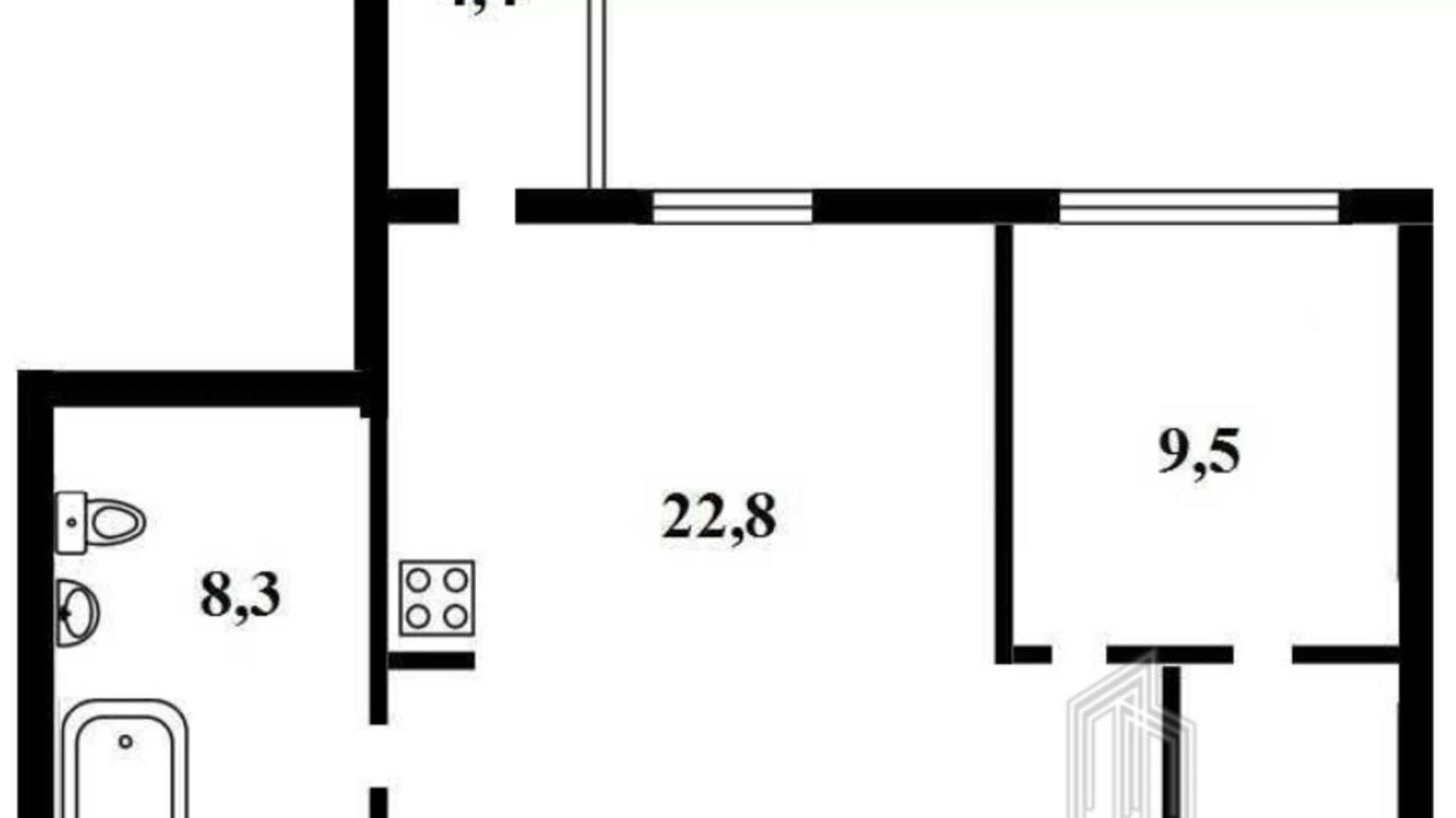 Продается 1-комнатная квартира 47 кв. м в Киеве, ул. Глубочицкая, 13