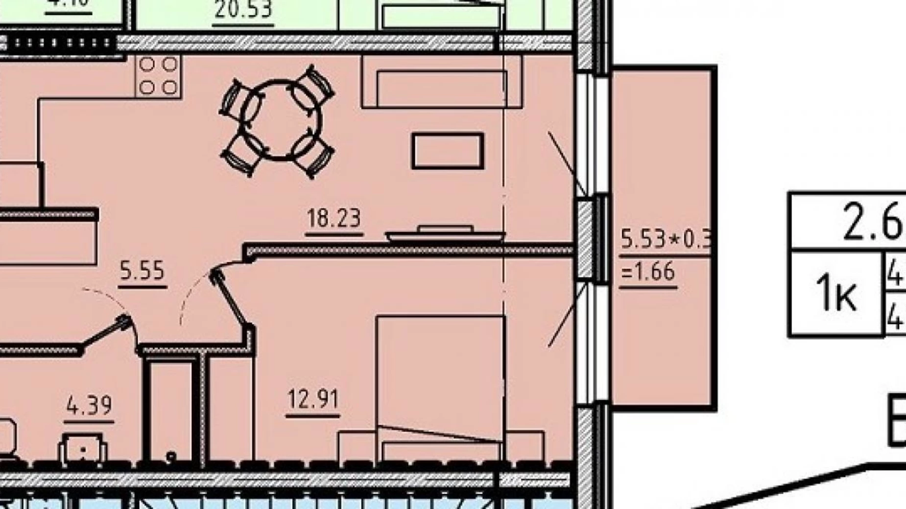 Продается 1-комнатная квартира 42.8 кв. м в Одессе, ул. Авдеева-Черноморского