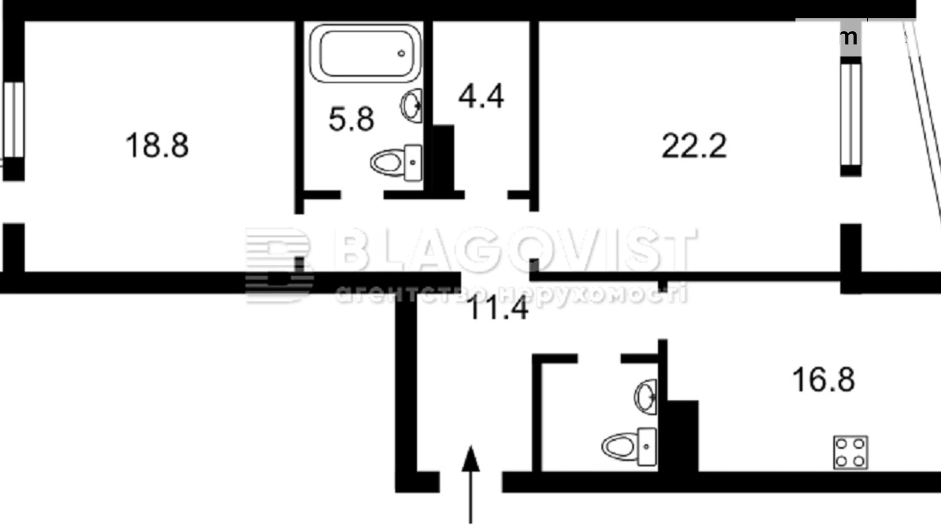 Продается 2-комнатная квартира 87 кв. м в Киеве, ул. Януша Корчака, 25