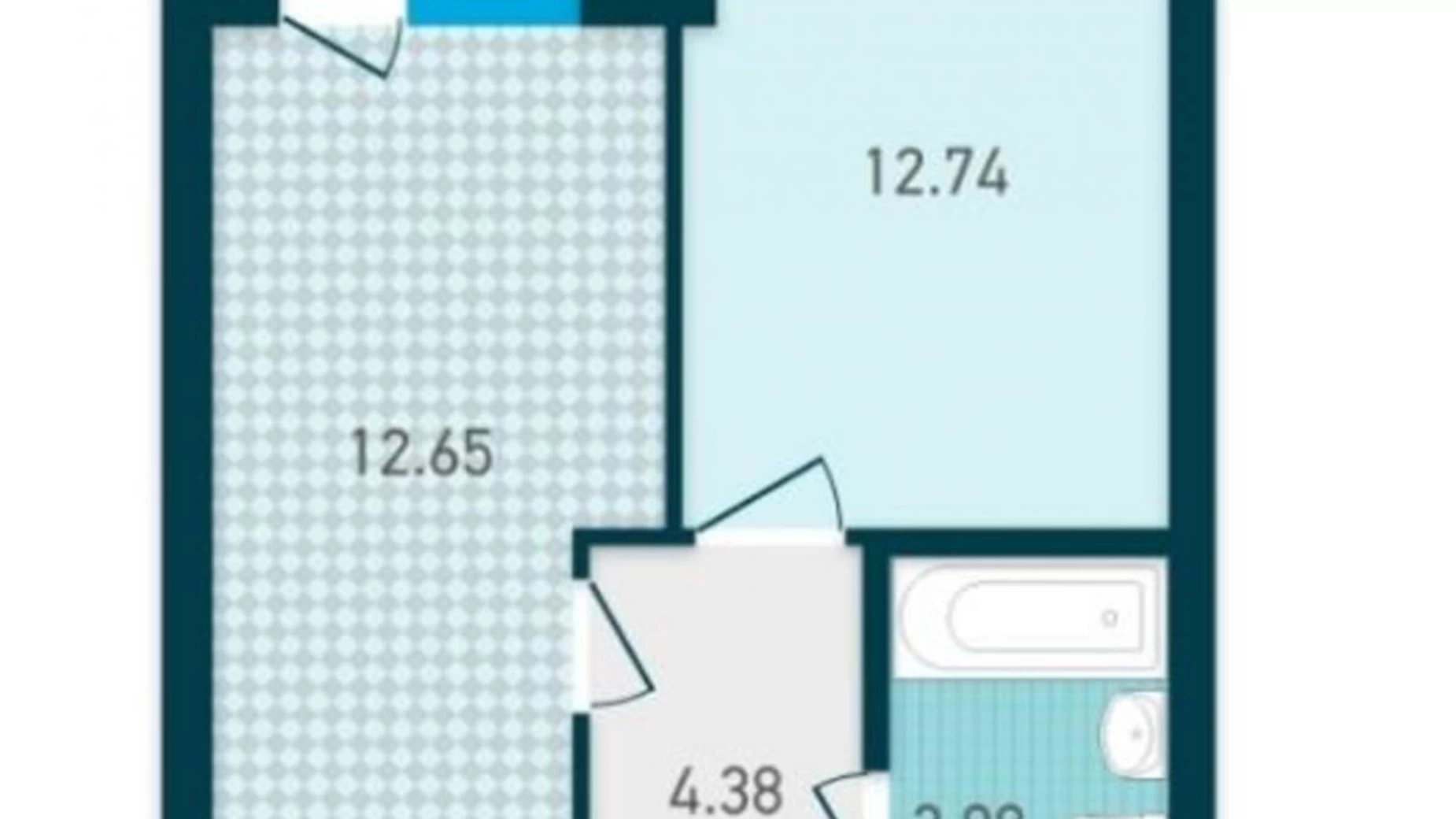 Продається 1-кімнатна квартира 37 кв. м у Києві, пров. Індустріальний, 2