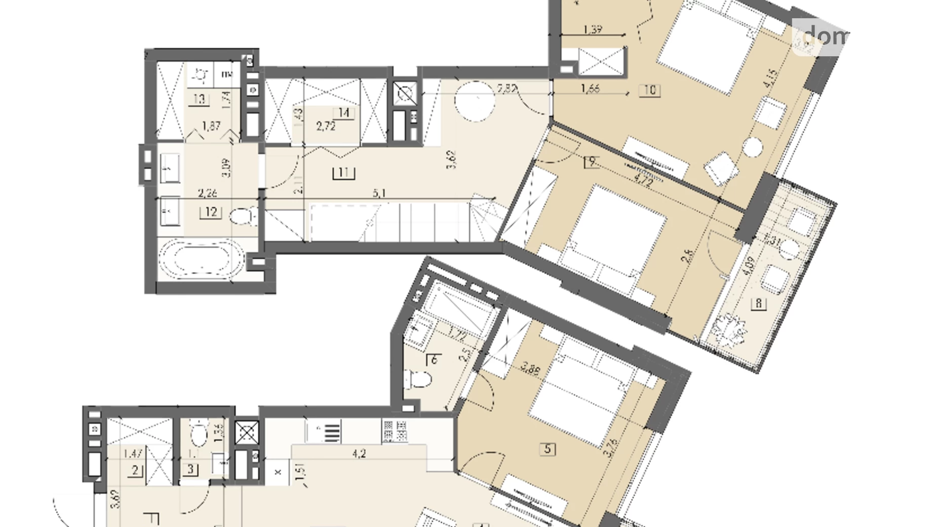 4-комнатная квартира 122 кв. м в Тернополе, ул. Шашкевича, 17