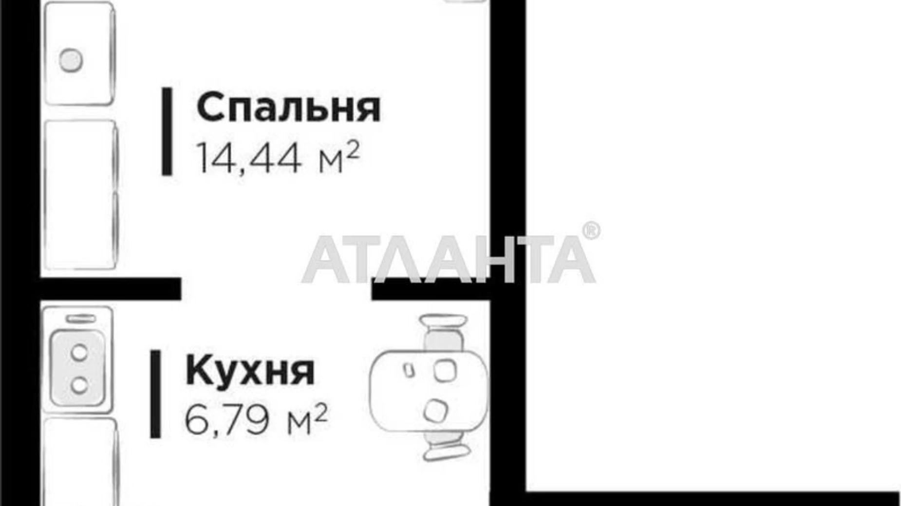 Продается 1-комнатная квартира 31.4 кв. м в Сокольниках, ул. Героев Крут