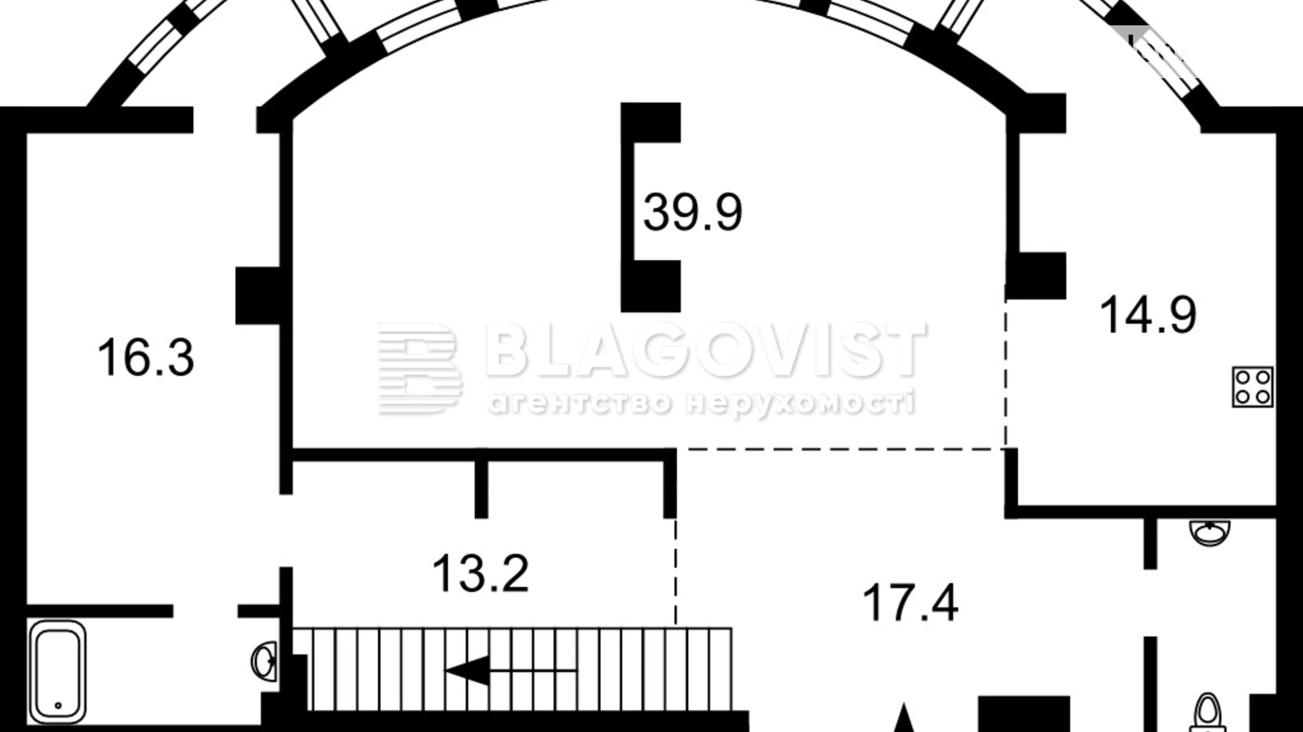 Продається 5-кімнатна квартира 288.3 кв. м у Києві, бул. Миколи Міхновського(Дружби Народів), 14-16