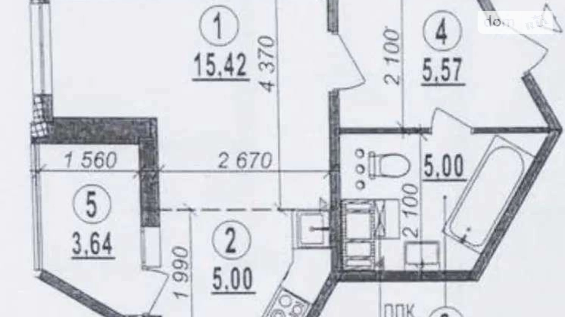 Продается 1-комнатная квартира 33 кв. м в Киеве, ул. Милославская, 18 - фото 2