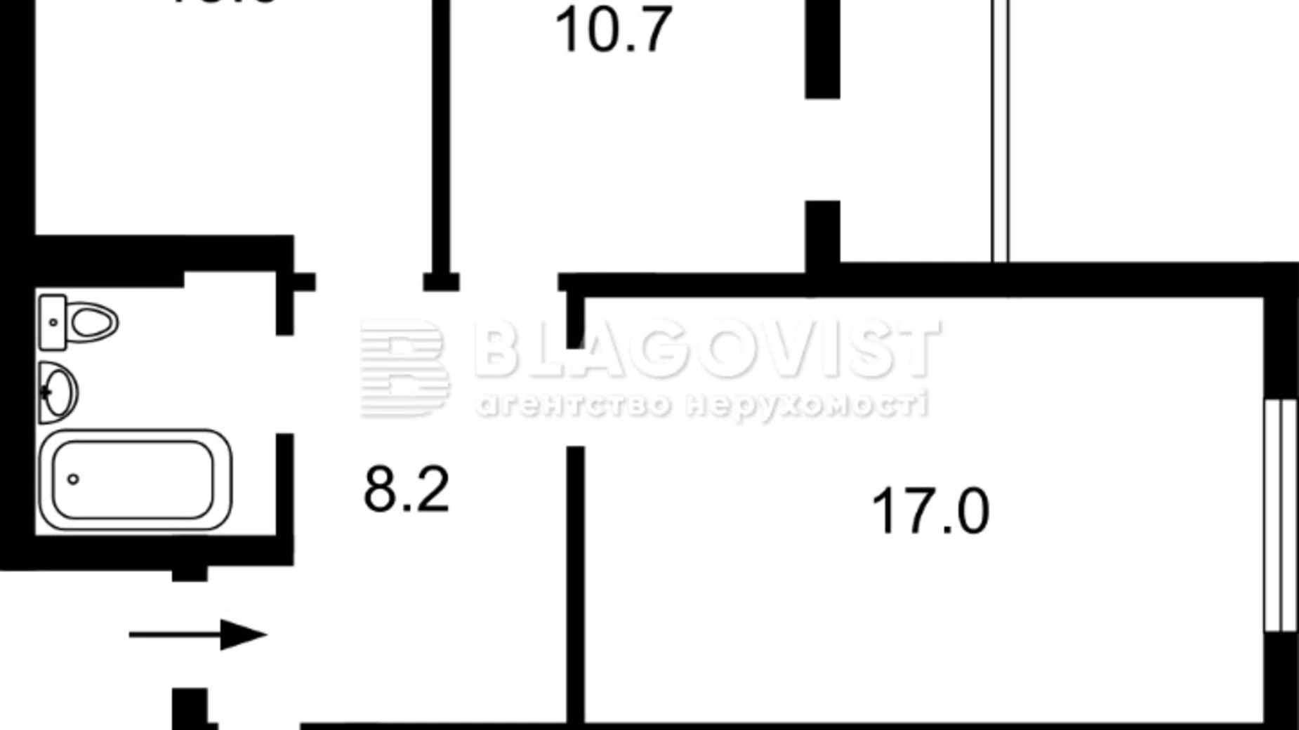 Продається 2-кімнатна квартира 56 кв. м у Києві, вул. Миколи Кибальчича, 1В