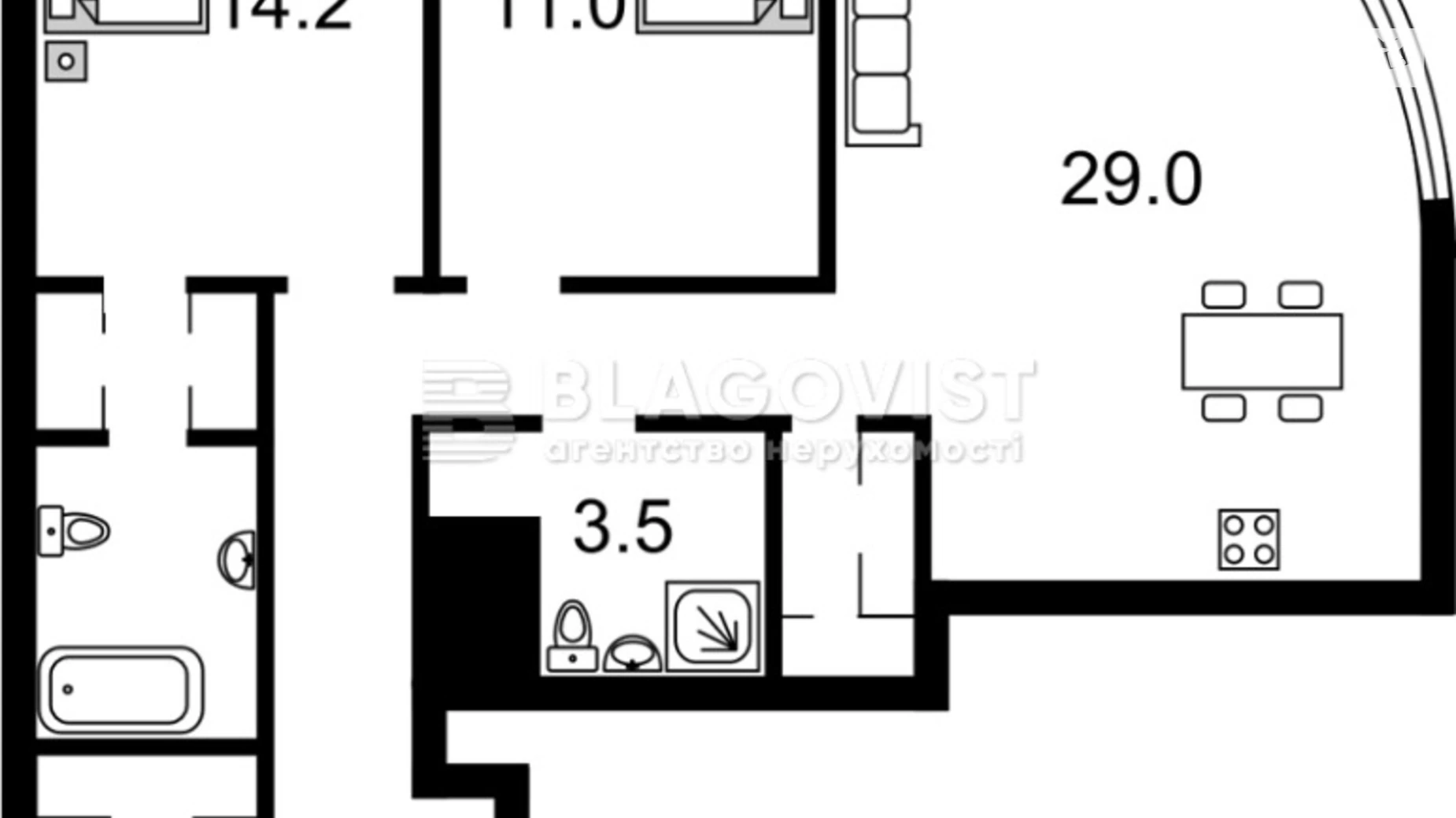 Продается 3-комнатная квартира 71 кв. м в Киеве, ул. Васильковская, 1