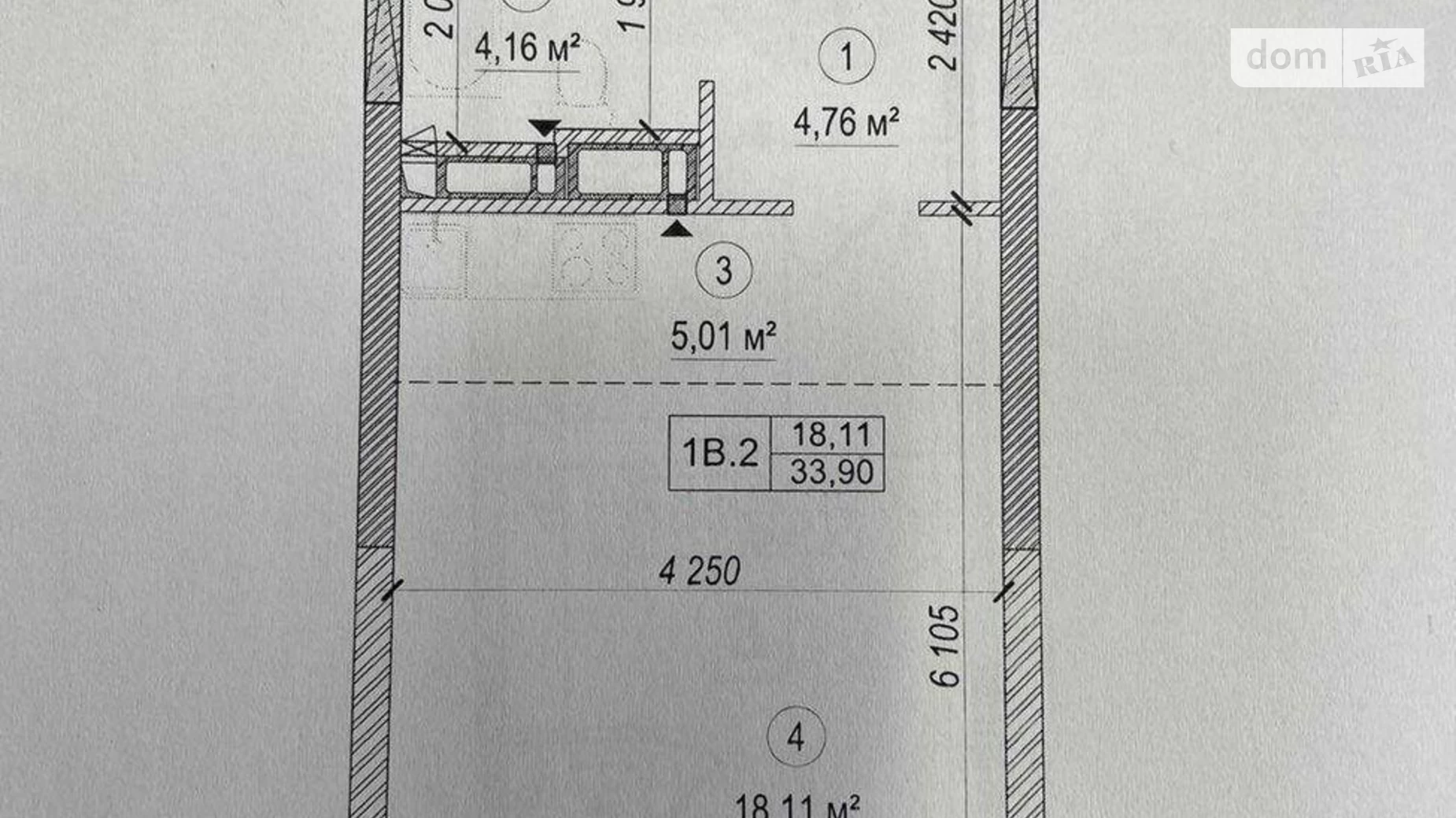 Продается 1-комнатная квартира 34 кв. м в Киеве, пер. Приборный