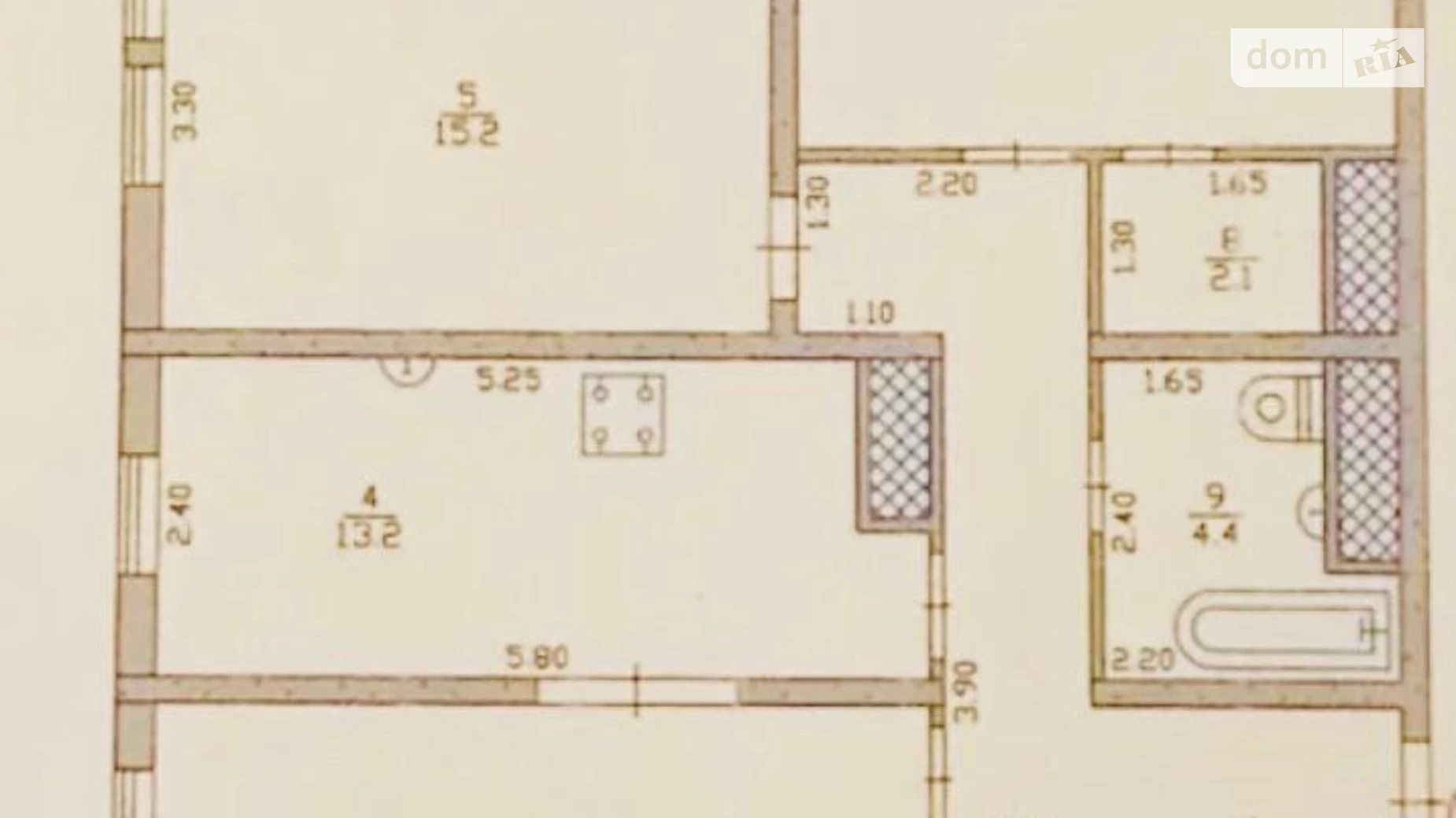 Продается 3-комнатная квартира 101 кв. м в Слобожанском, ул. 8-го Марта