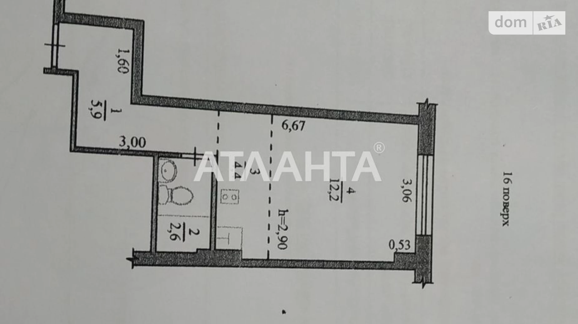 Продається 1-кімнатна квартира 25.1 кв. м у Одесі, вул. Академіка Корольова, 5/4 - фото 3