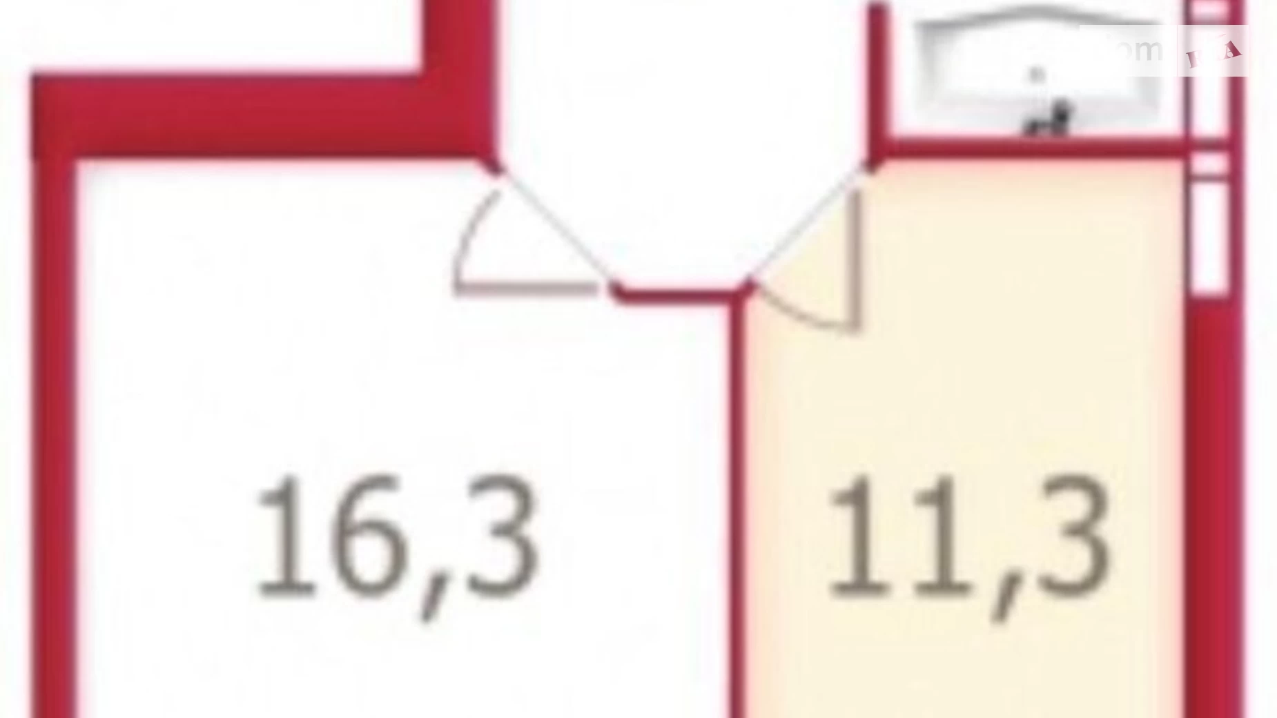 Продається 1-кімнатна квартира 41 кв. м у Києві, вул. Бориспільська, 21-45