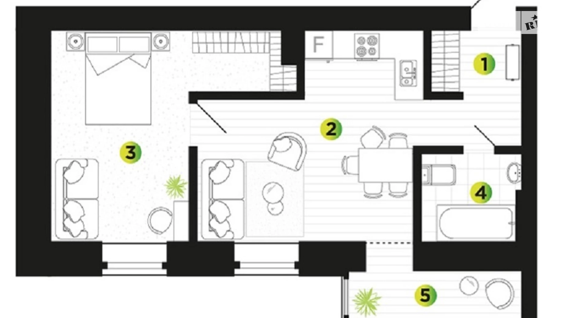 Продается 1-комнатная квартира 45 кв. м в Ивано-Франковске - фото 3