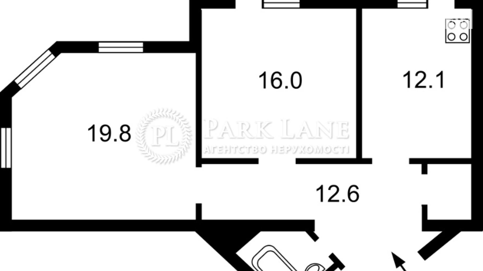 Продается 2-комнатная квартира 73 кв. м в Киеве, ул. Алма-Атинская, 39А