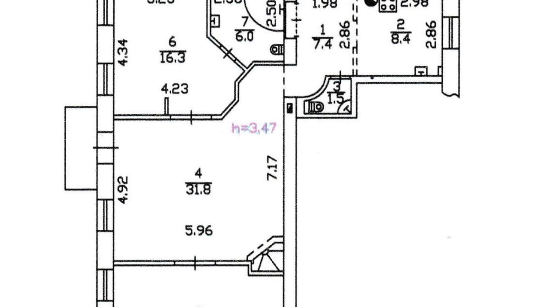 Продается 3-комнатная квартира 98 кв. м в Киеве, ул. Богдана Хмельницкого, 35/1