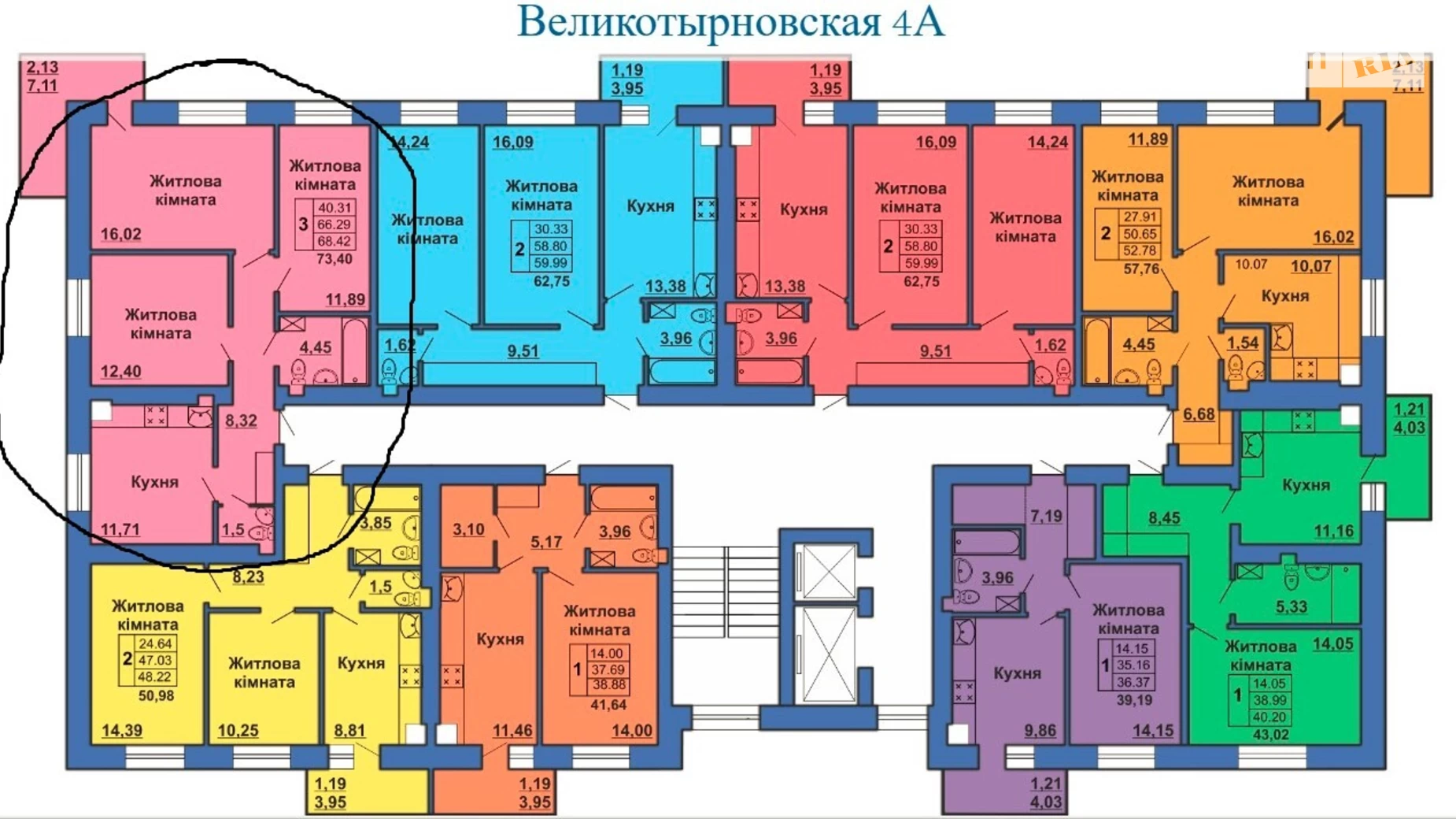 Продається 3-кімнатна квартира 74 кв. м у Полтаві, вул. Великотирнівська, 4А - фото 3