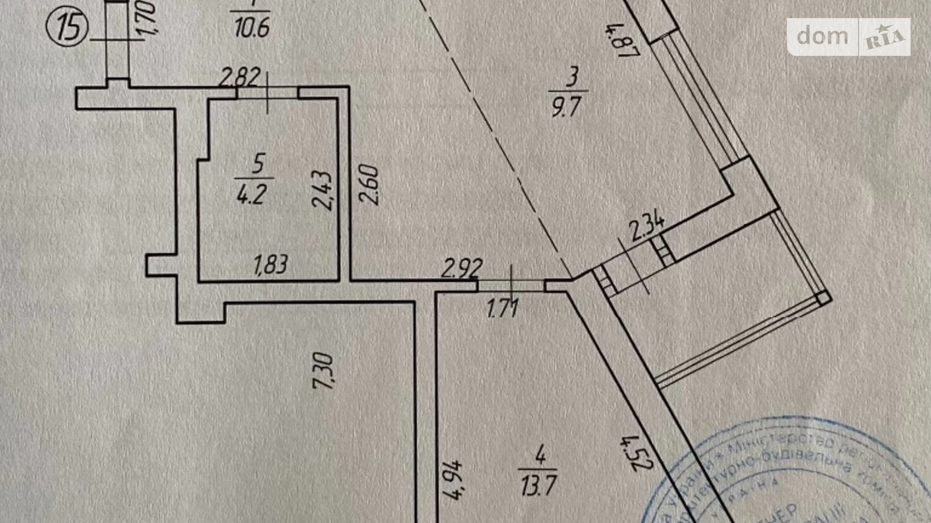 Продается 1-комнатная квартира 45.5 кв. м в Ровно, ул. Студенческая