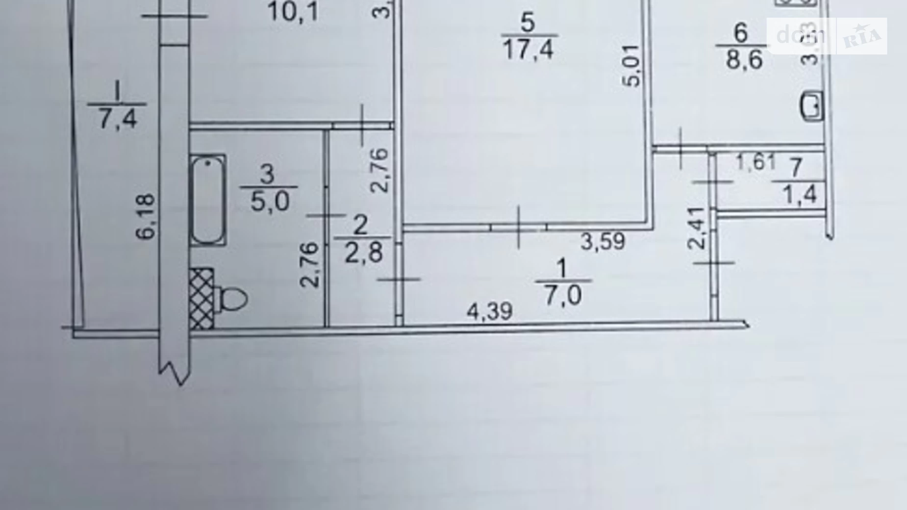 Продается 2-комнатная квартира 59.7 кв. м в Днепре, ул. Михаила Куратченко(Неделина), 1