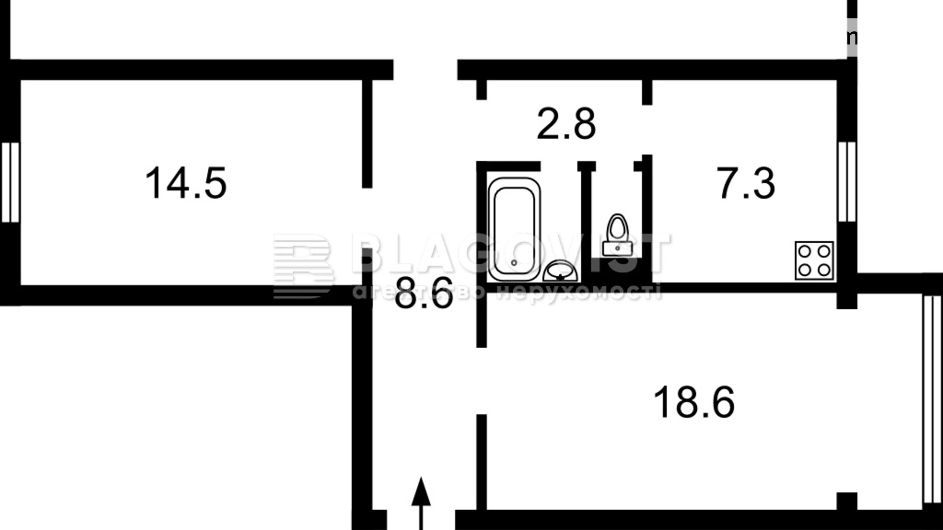 Продается 2-комнатная квартира 58 кв. м в Киеве, просп. Литовский(Минский), 6А