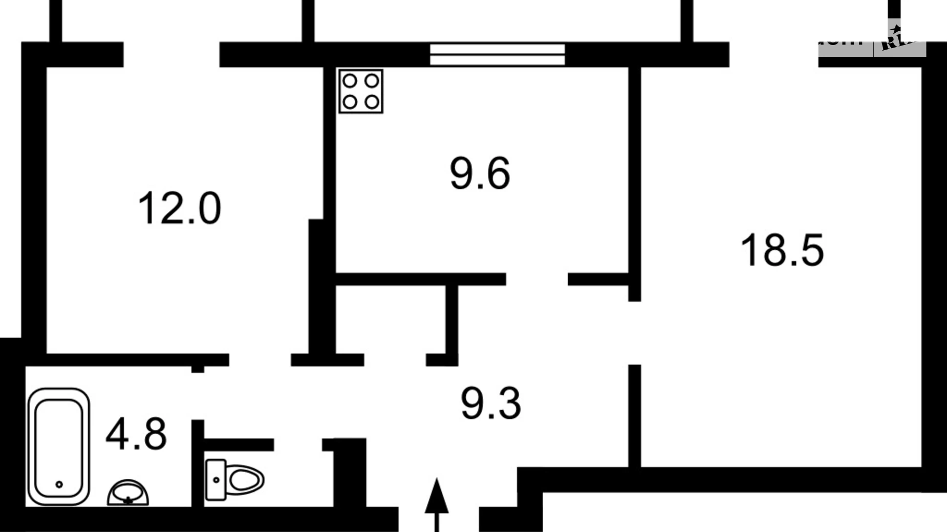 Продается 2-комнатная квартира 57.2 кв. м в Киеве, ул. Строителей, 30 - фото 2