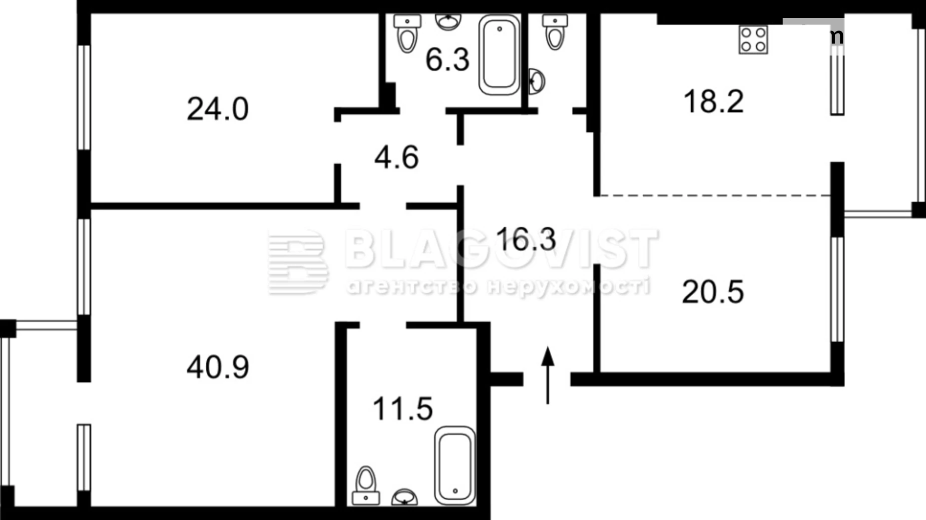 Продается 3-комнатная квартира 148.4 кв. м в Киеве, ул. Михаила Бойчука, 19А