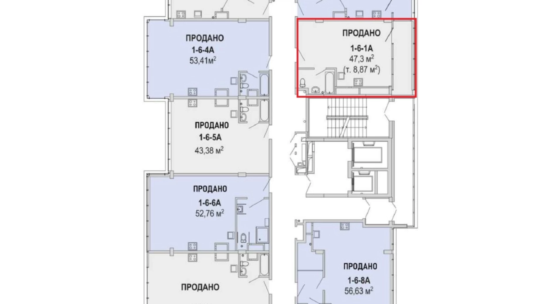 Продается 1-комнатная квартира 47.3 кв. м в Днепре, ул. Овражная, 15 - фото 3