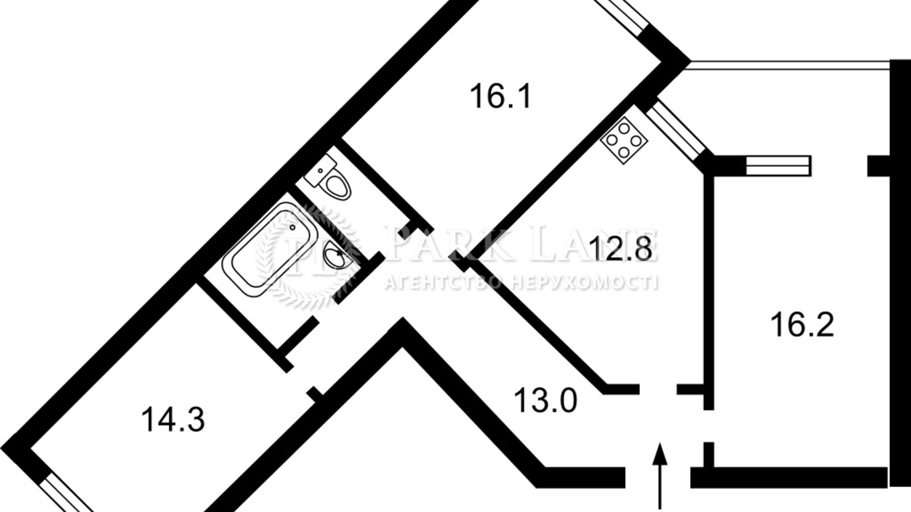 Продается 1-комнатная квартира 84 кв. м в Киеве, ул. Львовская, 15