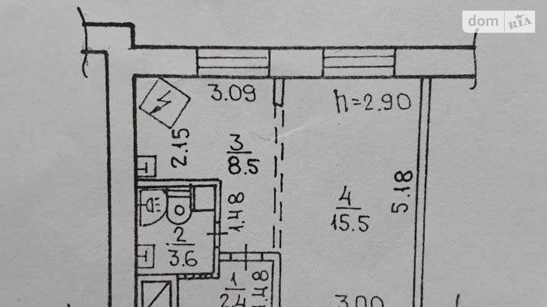 Продается 1-комнатная квартира 30 кв. м в Днепре, просп. Ивана Мазепы, 45