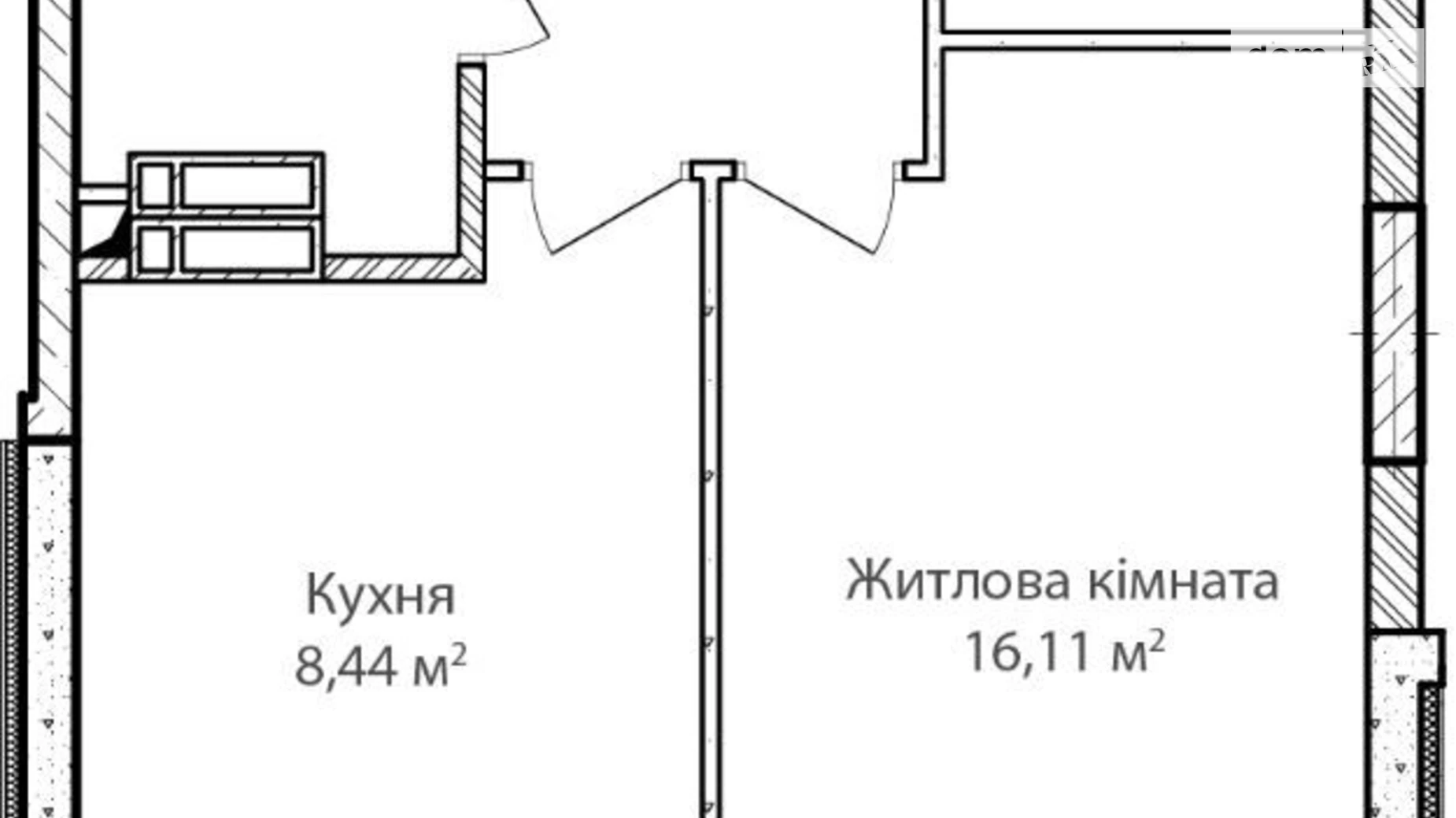 Продається 1-кімнатна квартира 39 кв. м у Ірпені, вул. Достоєвського, 22