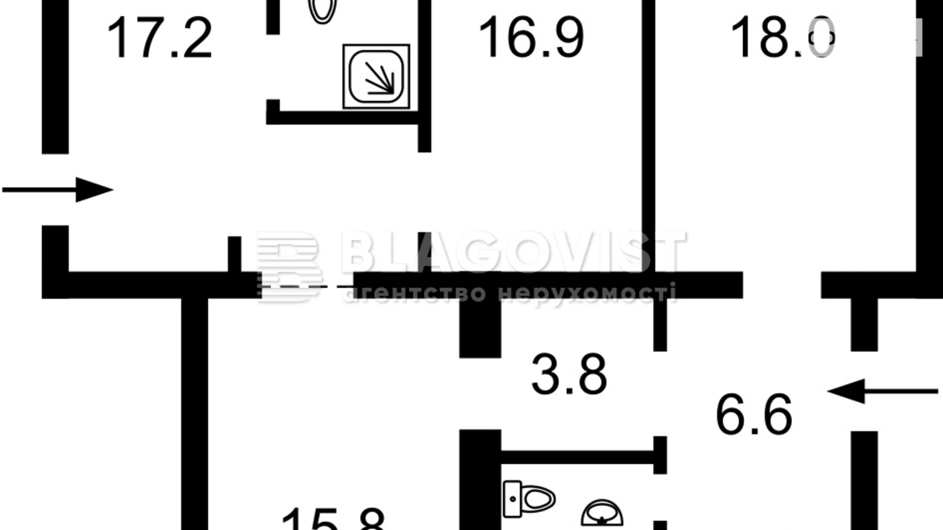 Продается 3-комнатная квартира 98 кв. м в Киеве, ул. Банковая, 3