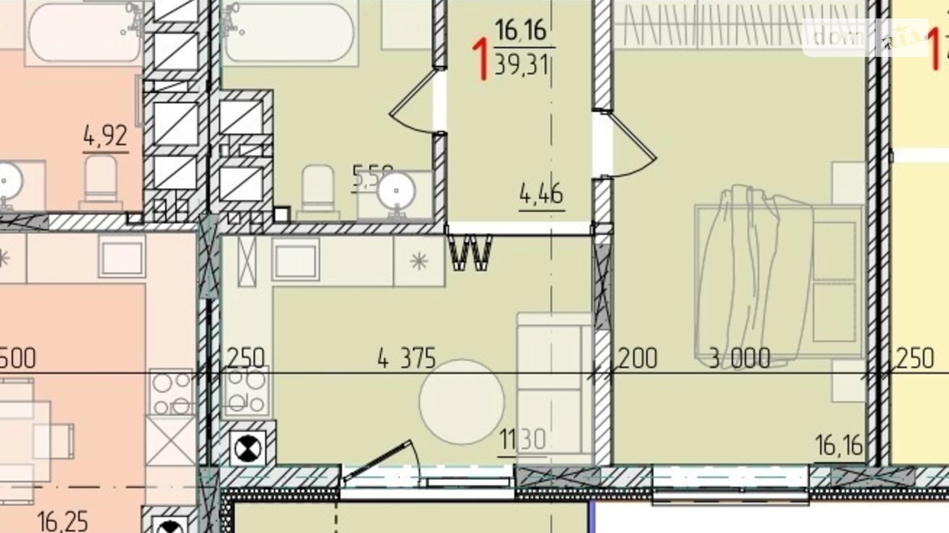 Продается 1-комнатная квартира 39.31 кв. м в Черновцах, ул. Русская - фото 4