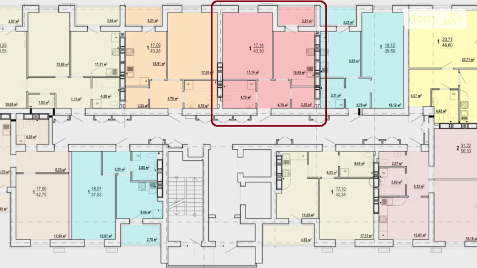 Продается 1-комнатная квартира 43.7 кв. м в Харькове, ул. Борткевича, 7