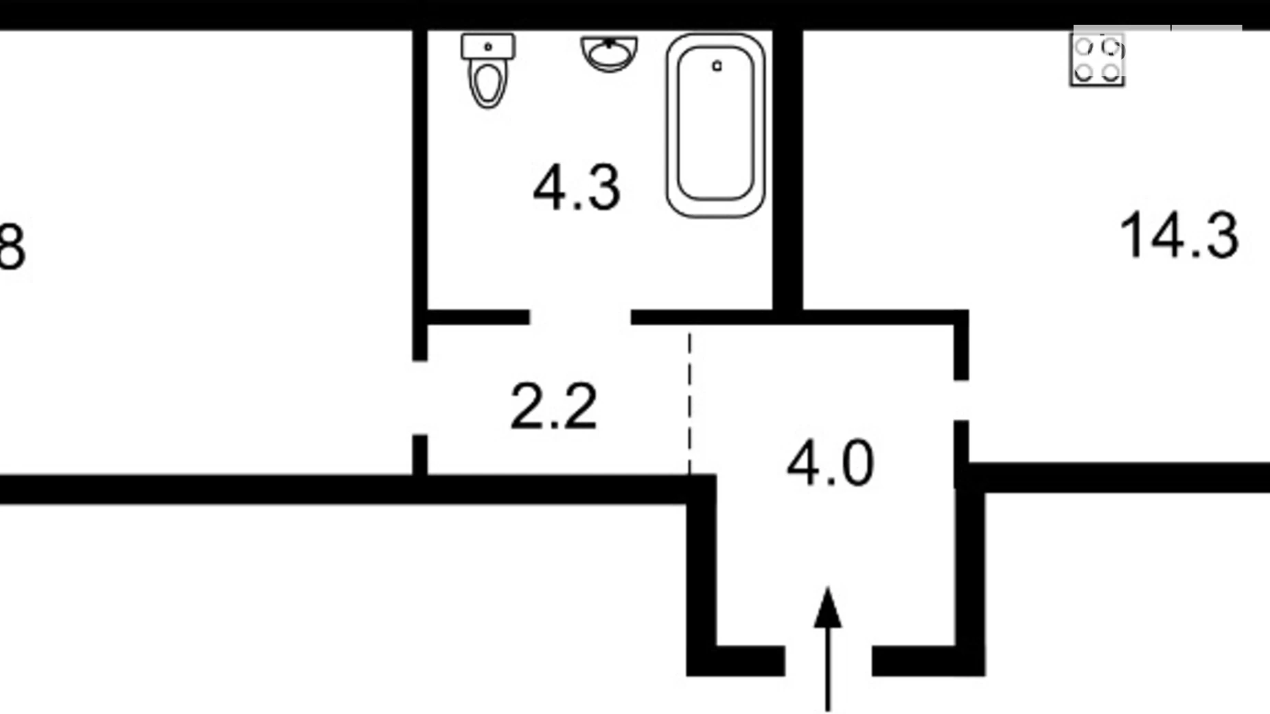 Продається 1-кімнатна квартира 43 кв. м у Києві, вул. Теремківська, 4А - фото 2