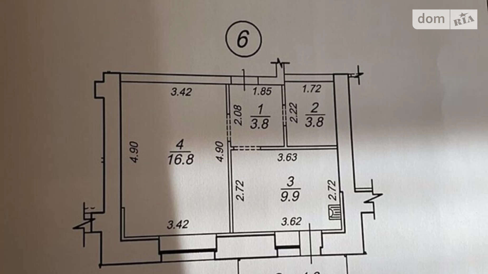 Продается 1-комнатная квартира 39 кв. м в Сумах