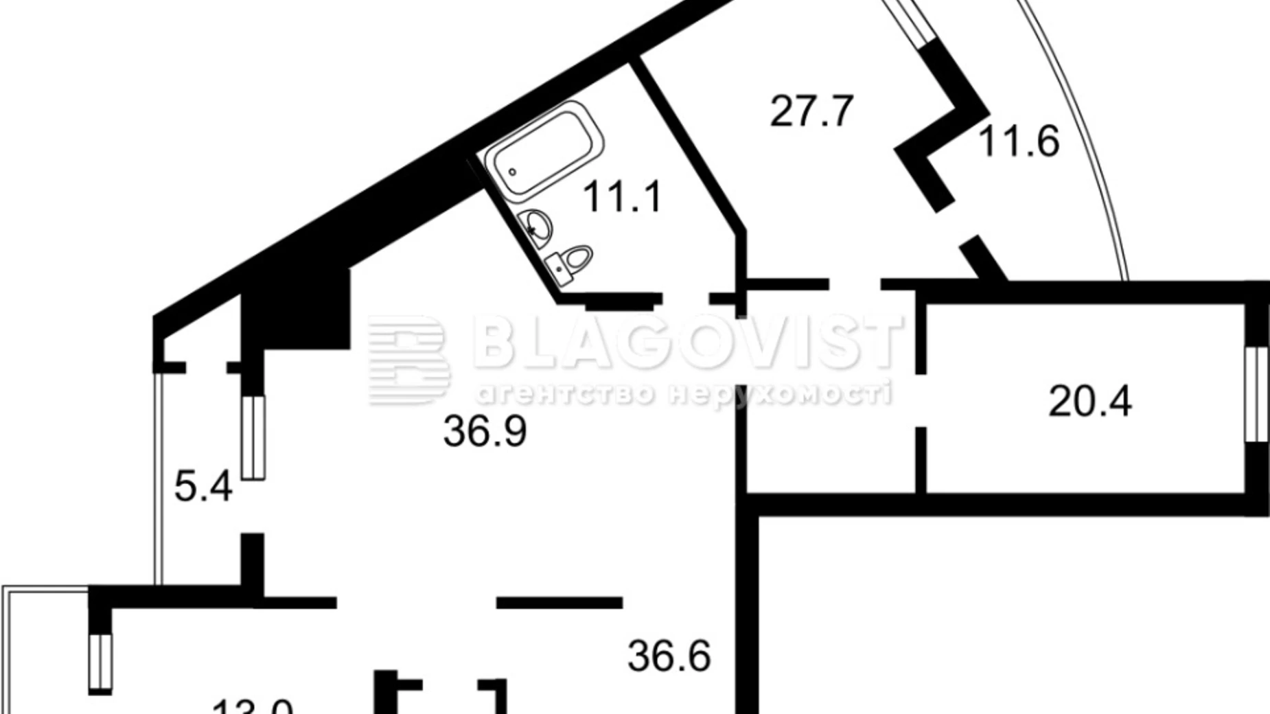 Продается 3-комнатная квартира 171 кв. м в Киеве, ул. Срибнокильская, 2А