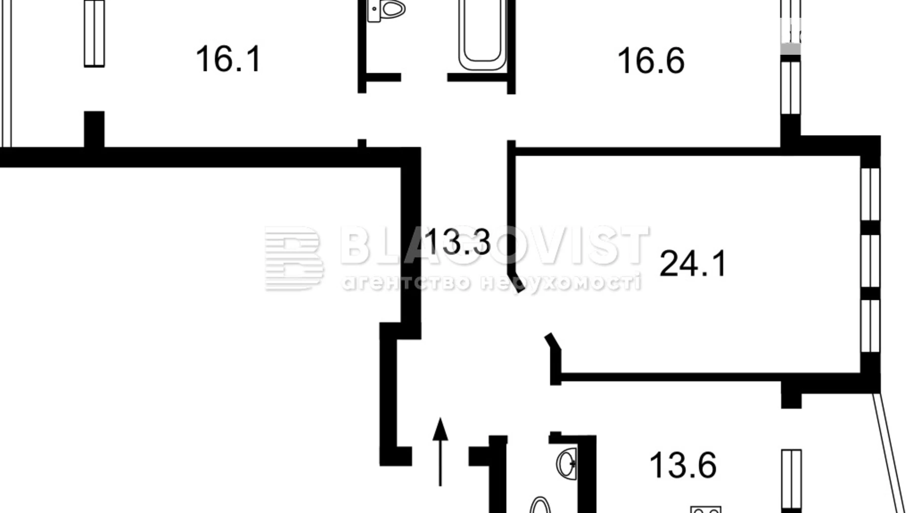 Продается 3-комнатная квартира 95 кв. м в Киеве, просп. Николая  Бажана, 10 - фото 2