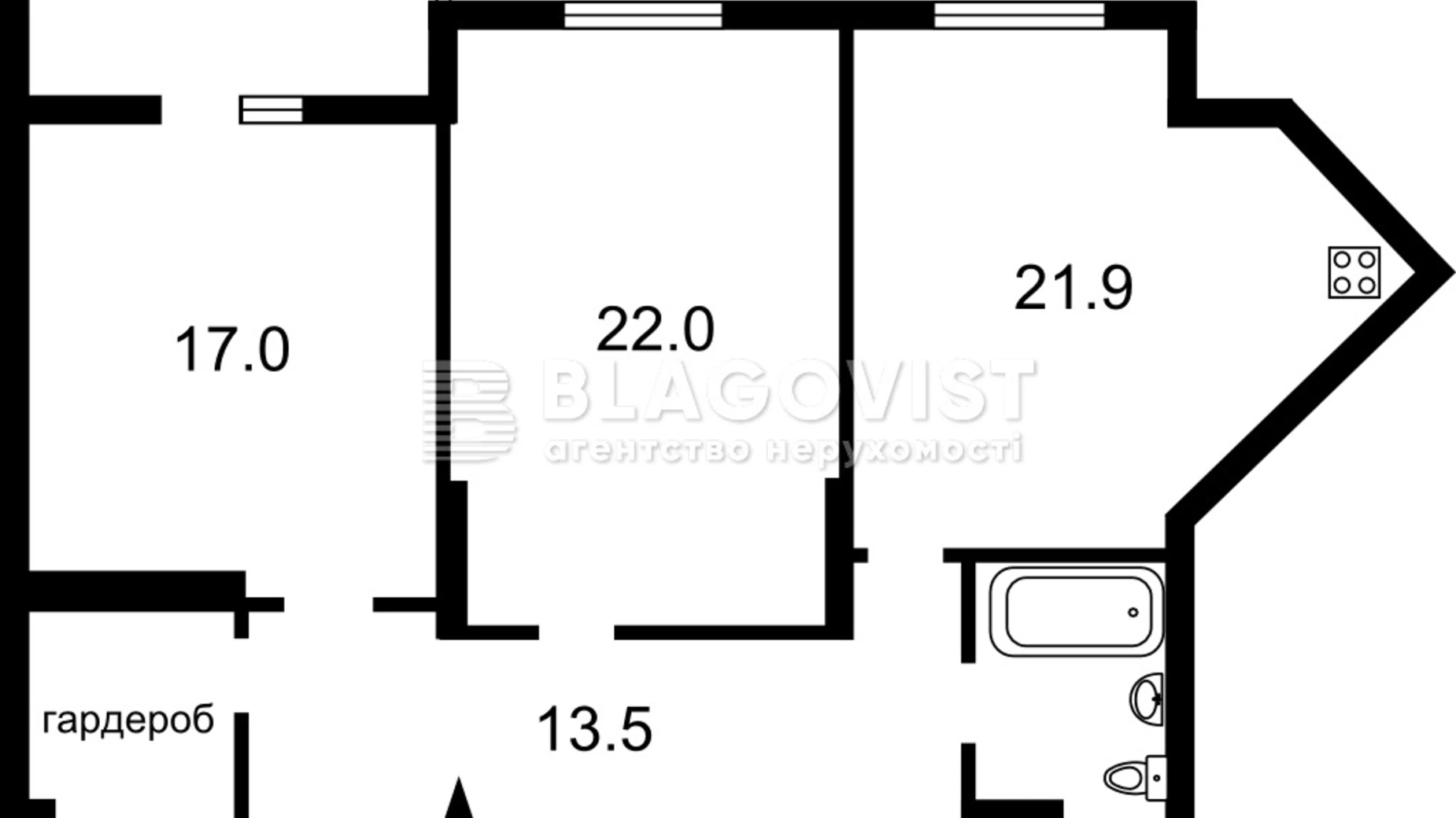 Продается 2-комнатная квартира 87 кв. м в Киеве, ул. Никольско-Слободская, 10 - фото 2