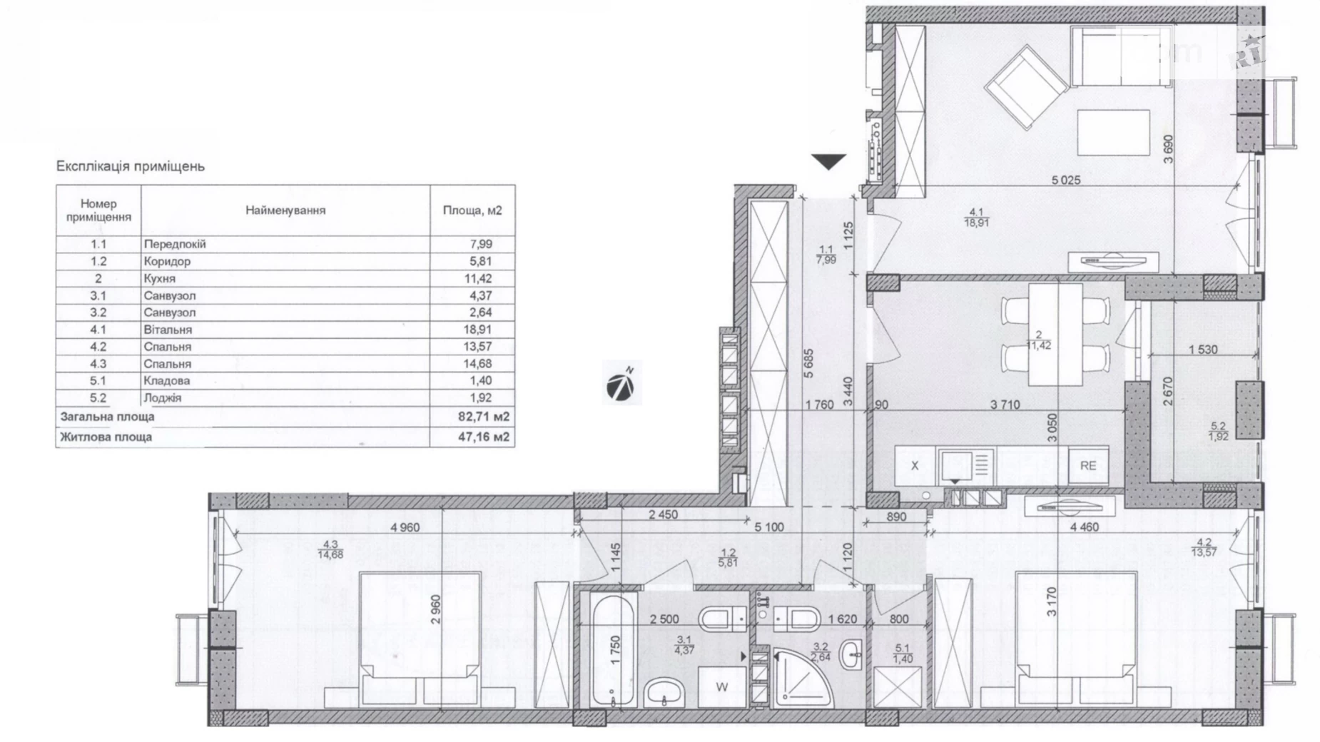 Продается 3-комнатная квартира 83 кв. м в Киеве, ул. Регенераторная, 4 корпус 3