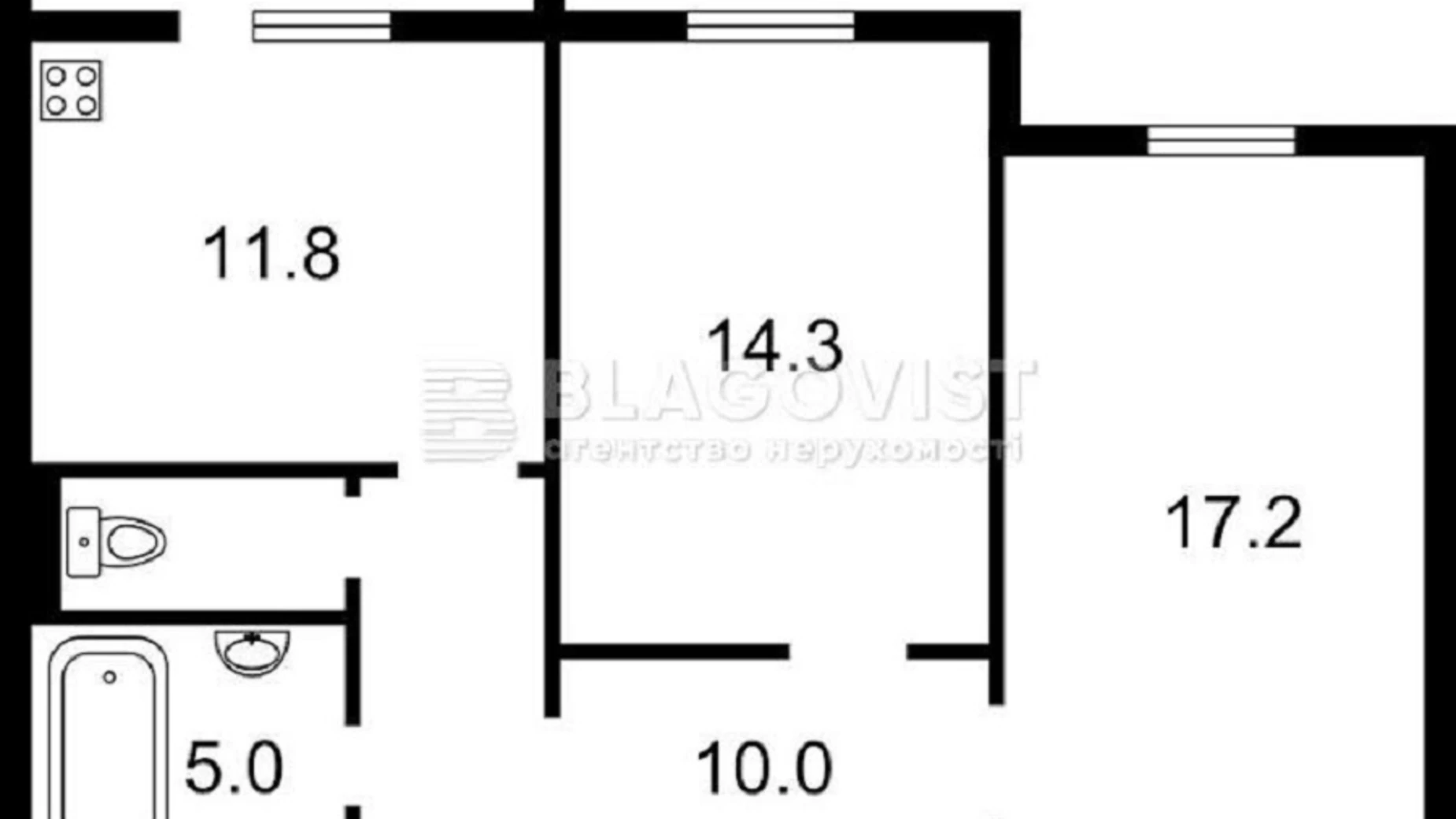 Продается 2-комнатная квартира 63 кв. м в Киеве, ул. Урловская, 20