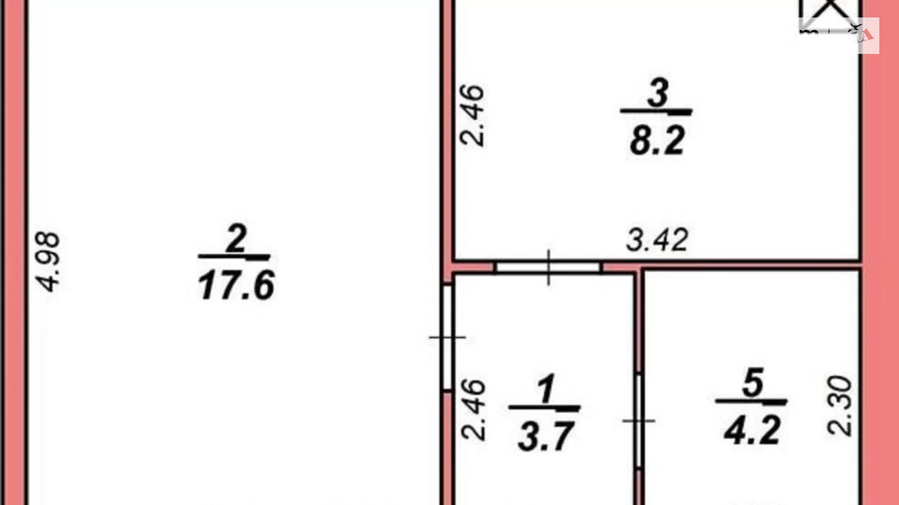 Продается 1-комнатная квартира 35 кв. м в Хмельницком, ул. Северная, 117 - фото 2