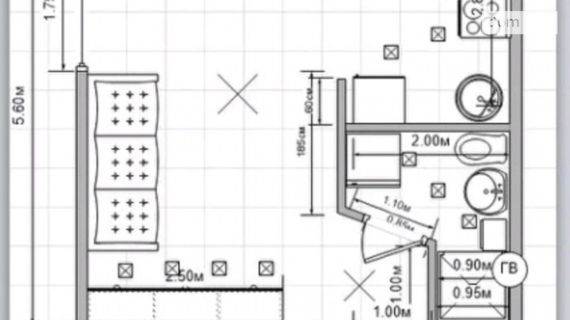 Продается 1-комнатная квартира 30 кв. м в Харькове, ул. Кричевского, 42